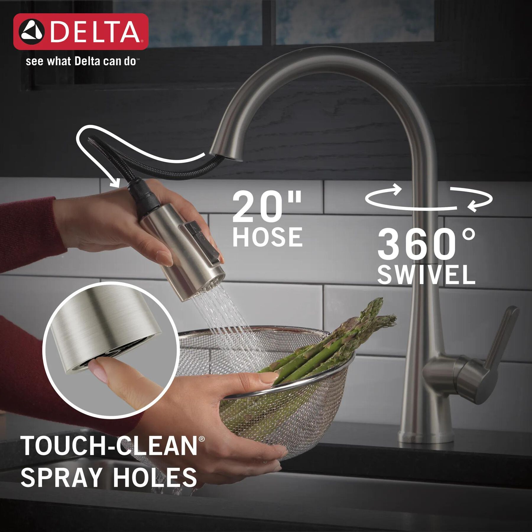Single Handle Pull-Down Kitchen Faucet with Soap Dispenser and ShieldSpray&reg; Technology