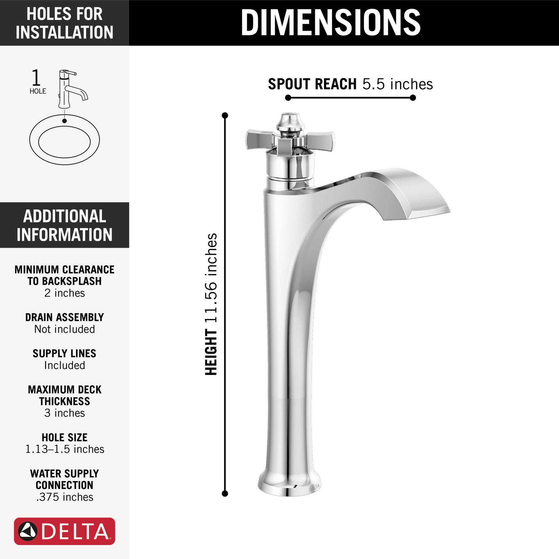 Single Handle Vessel Bathroom Faucet