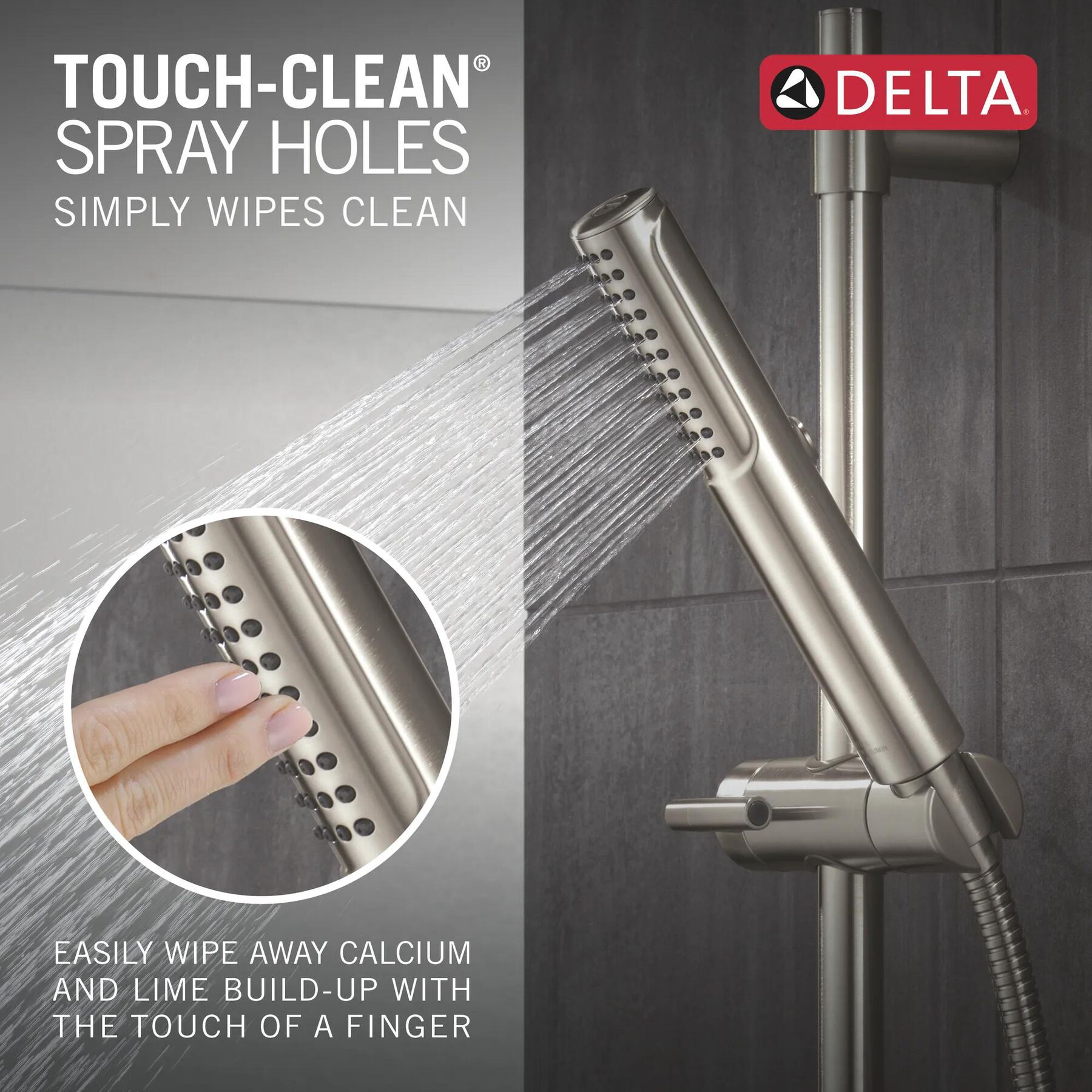 2-Setting Hand Shower with ProClean&trade; Spray &ndash; Slide Bar Mount