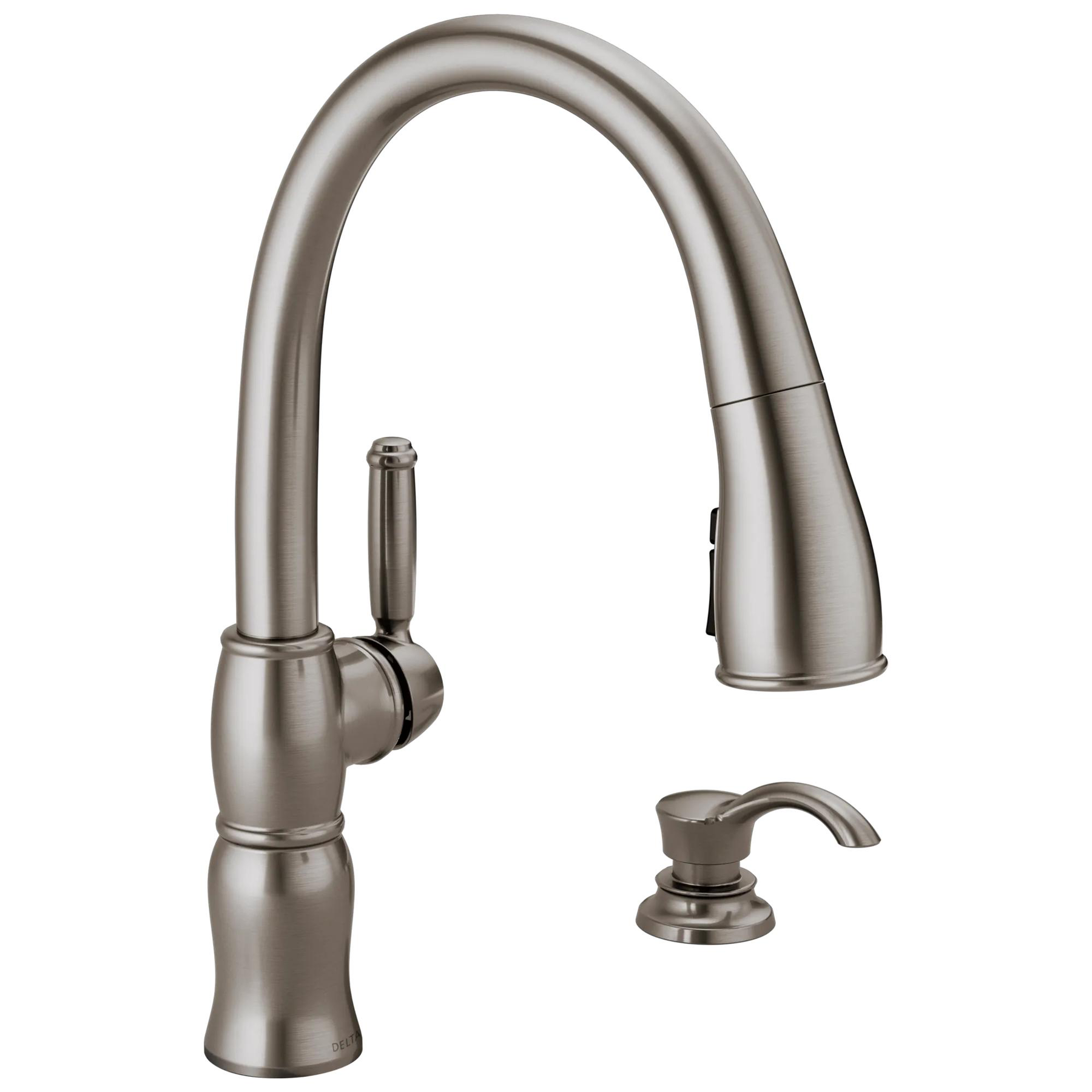 Single Handle Pull-Down Kitchen Faucet with Soap Dispenser and ShieldSpray&reg; Technology (Recertified)
