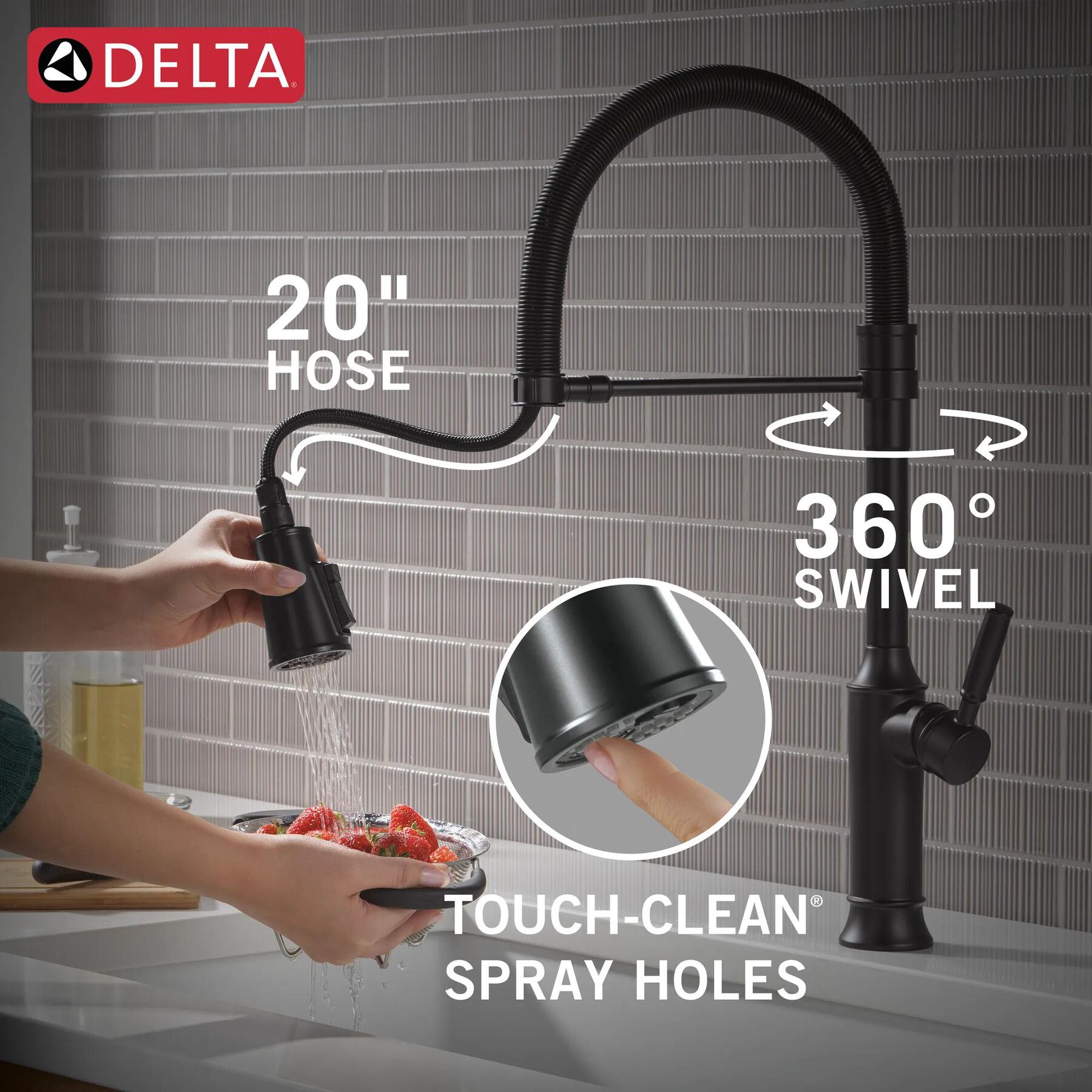 Single-Handle Pull-Down Spring Kitchen Faucet