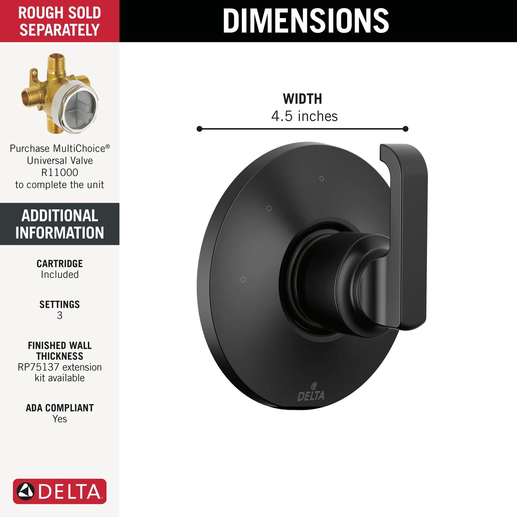 3-Setting Diverter Trim (Recertified)