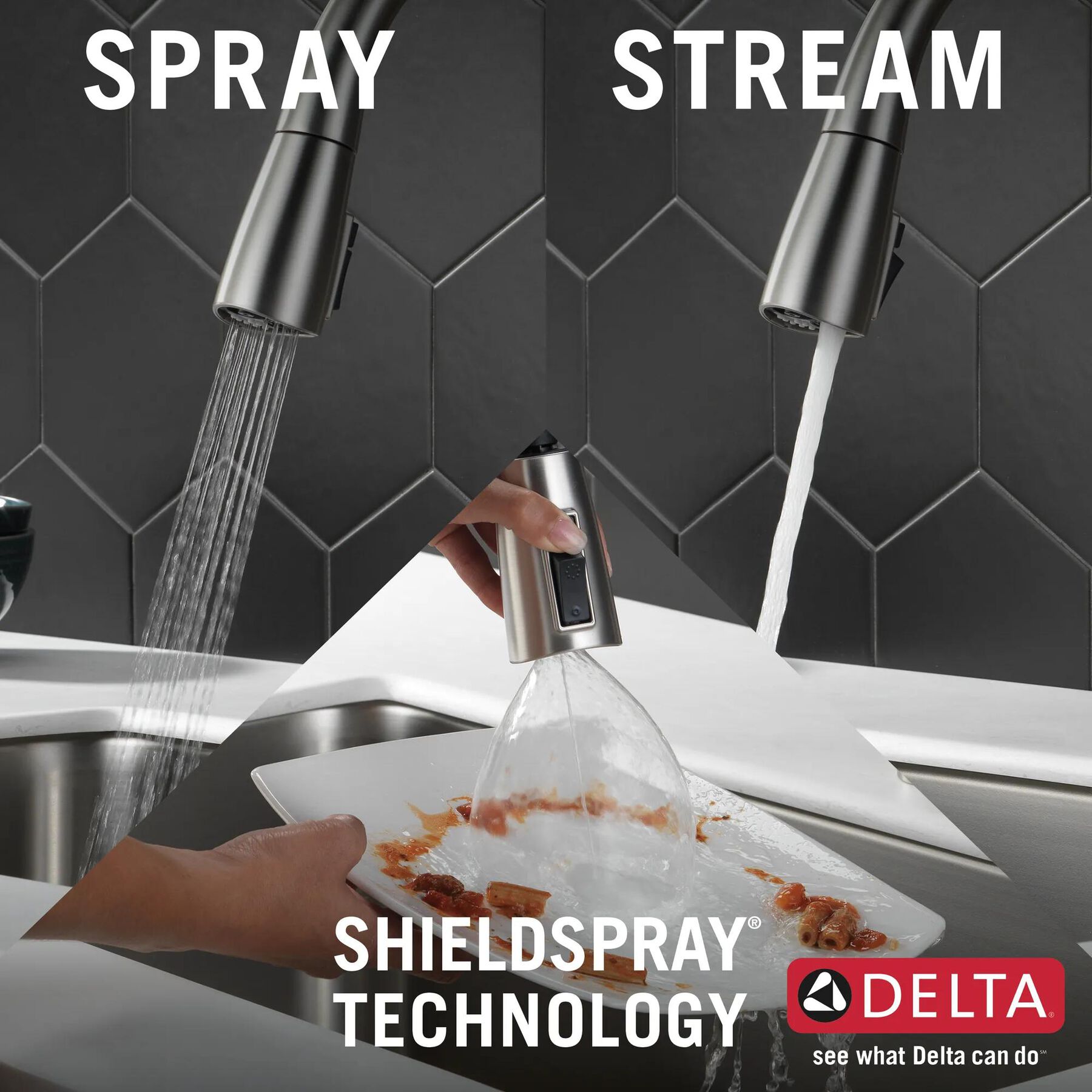 Single Handle Pull-Down Kitchen Faucet with ShieldSpray