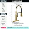 Single-Handle Pull-Down Spring Kitchen Faucet (Recertified)