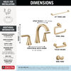 Widespread Lavatory Faucet with 14 Series Tub Shower Trim and Bathroom Accessories Bundle