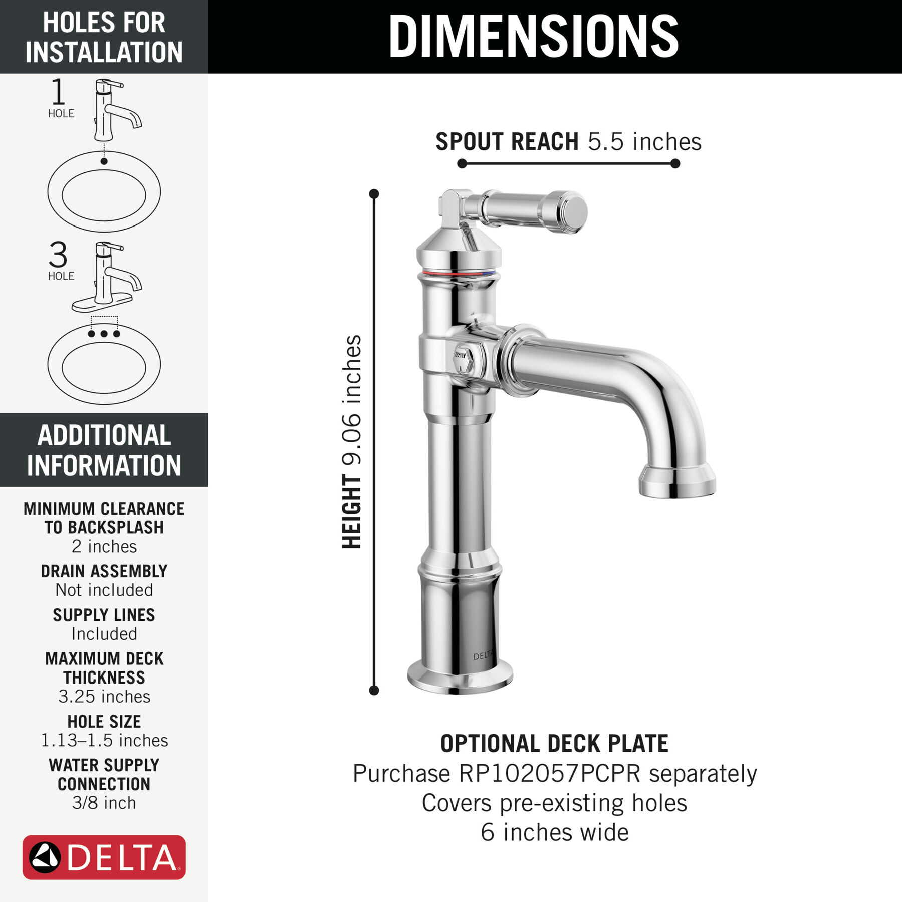 Single Handle Bathroom Faucet