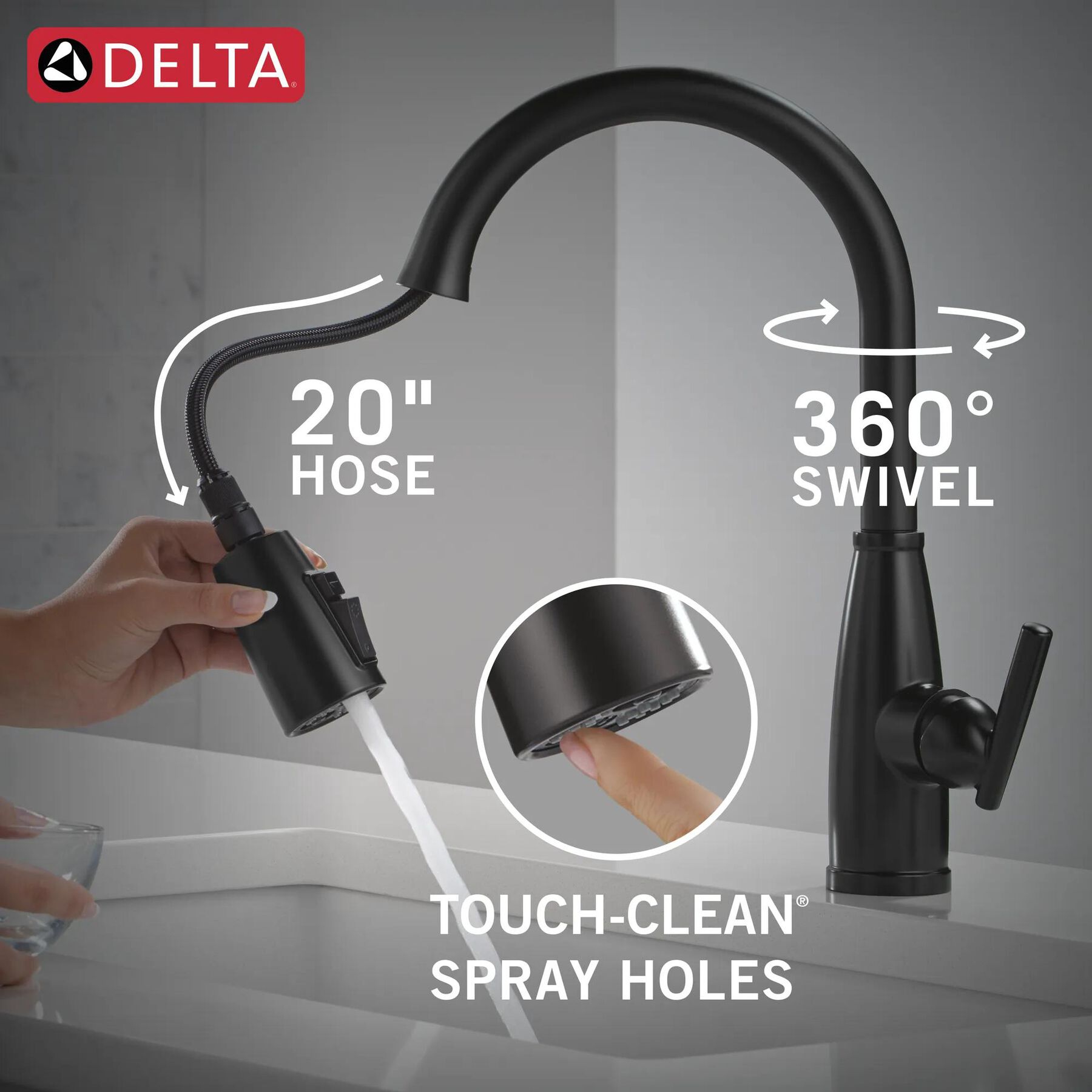 Single Handle Pull-Down Kitchen Faucet with Soap Dispenser and ShieldSpray&reg; Technology