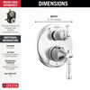 14 Series Integrated Diverter Trim 3-Setting