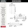 60x32 Alcove Shower Base with Door Bundle - Left Seat Center Drain Curve