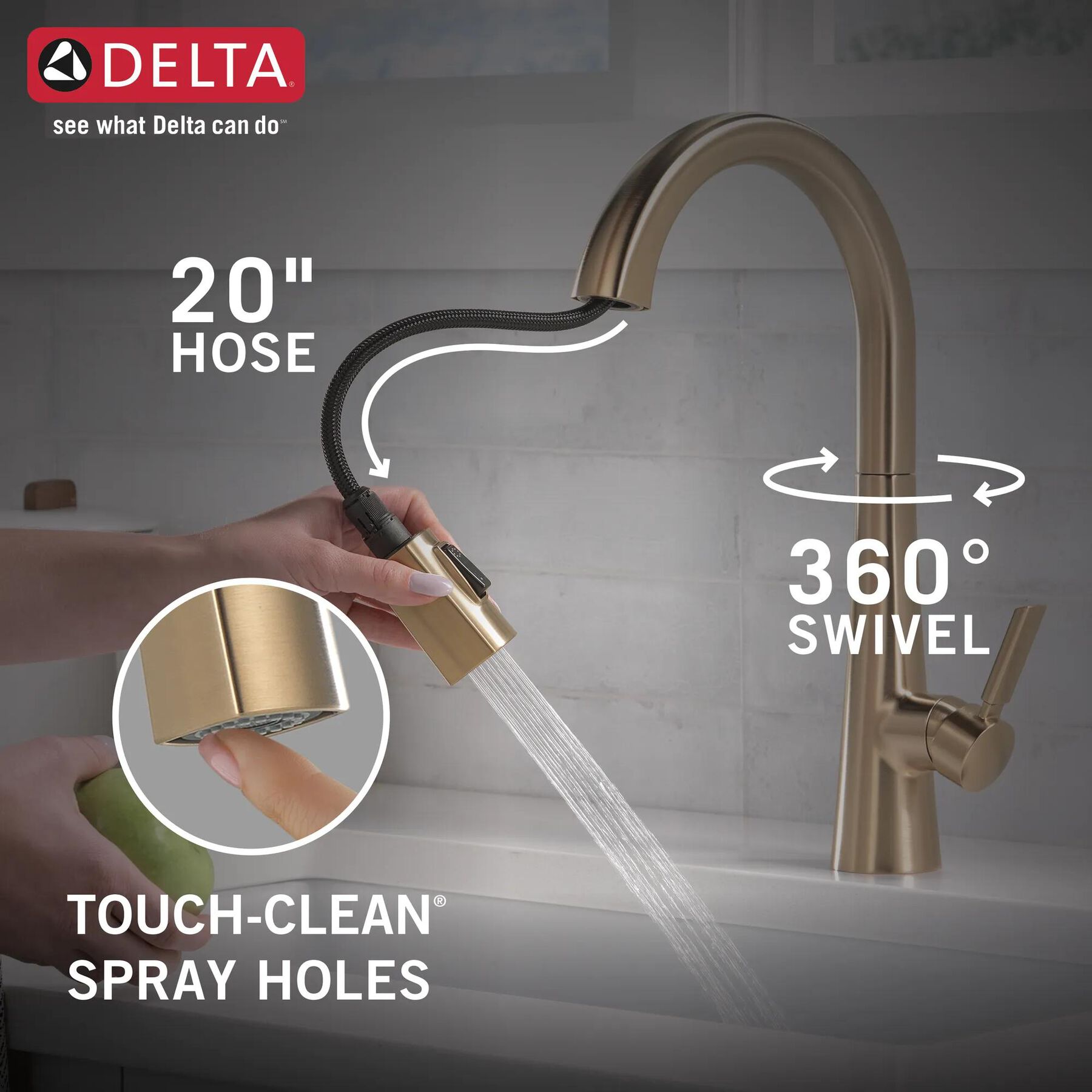 Single Handle Pull-Down Kitchen Faucet