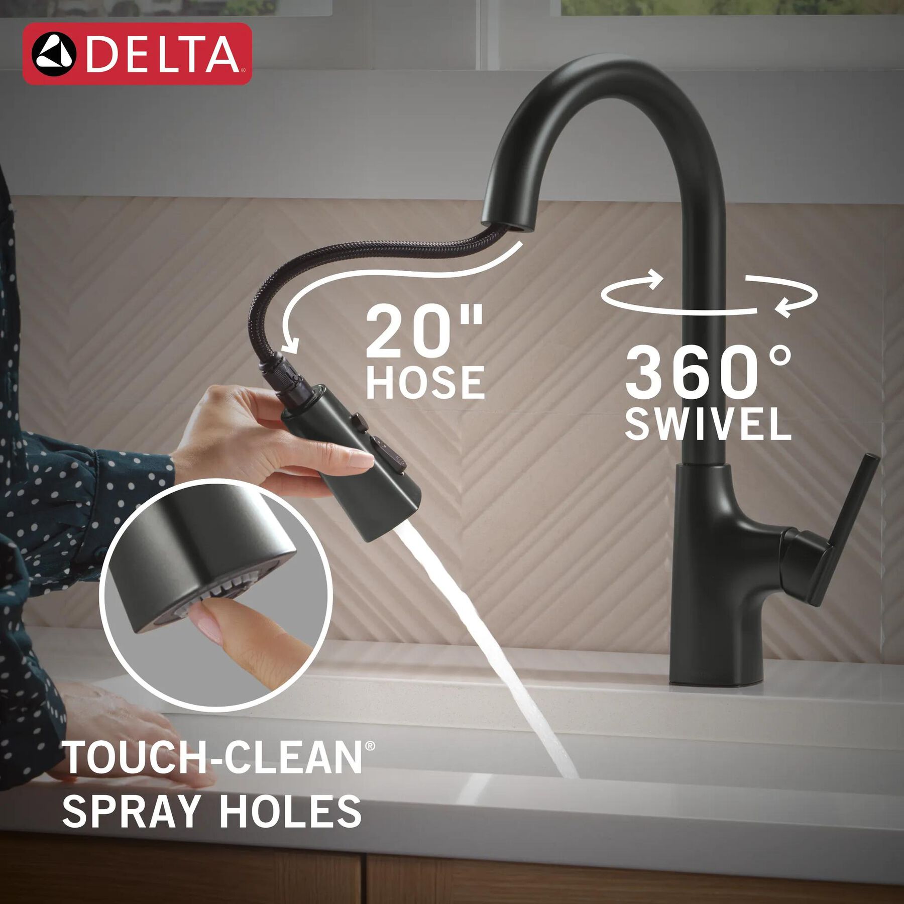 Single Handle Pull-Down Kitchen Faucet