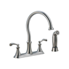 Two Handle Kitchen Faucet with spray (Recertified)