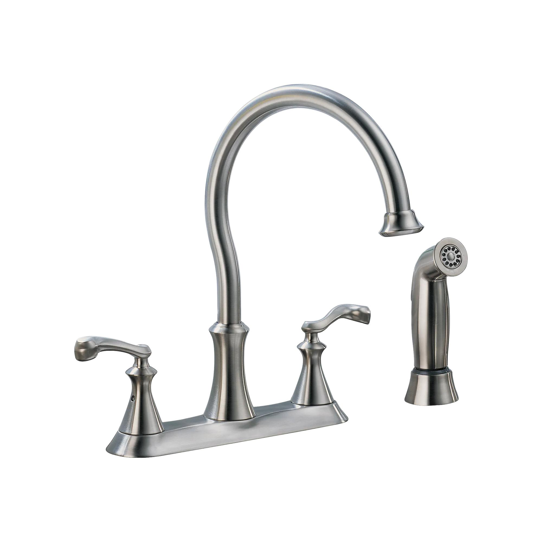 Two Handle Kitchen Faucet with spray (Recertified)
