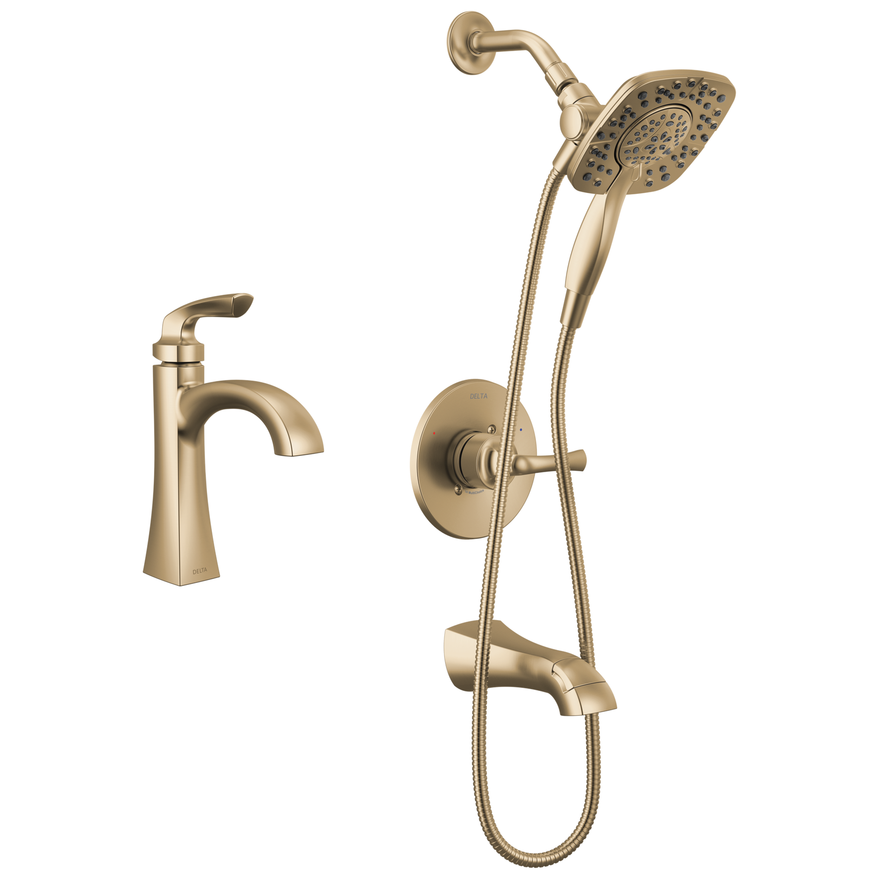 Single Handle Lavatory Faucet with 14 Series Tub Shower Trim Bundle