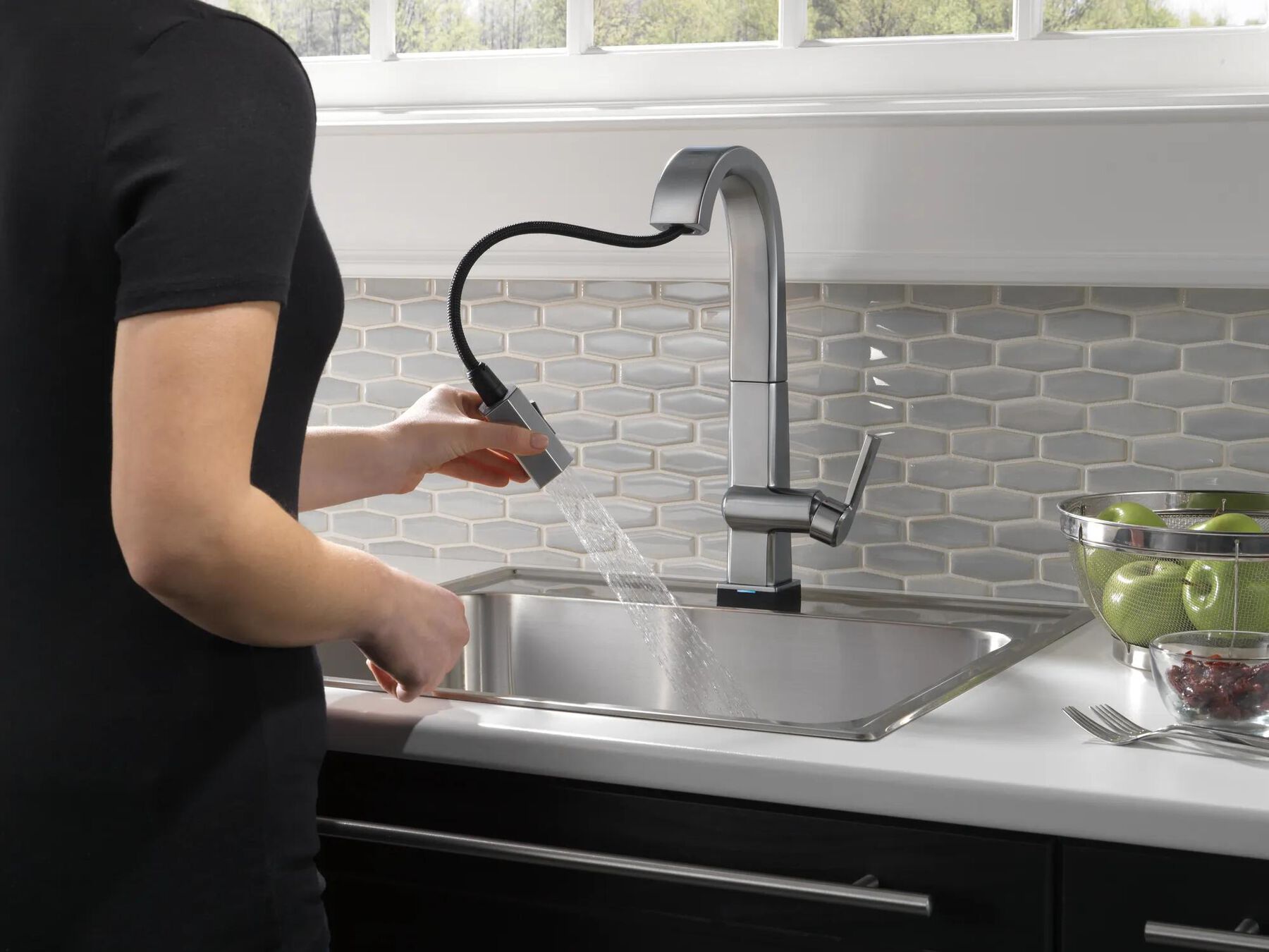 Single Handle Pull-Down Bar/Prep Faucet With Touch<sub>2</sub>O&reg; Technology