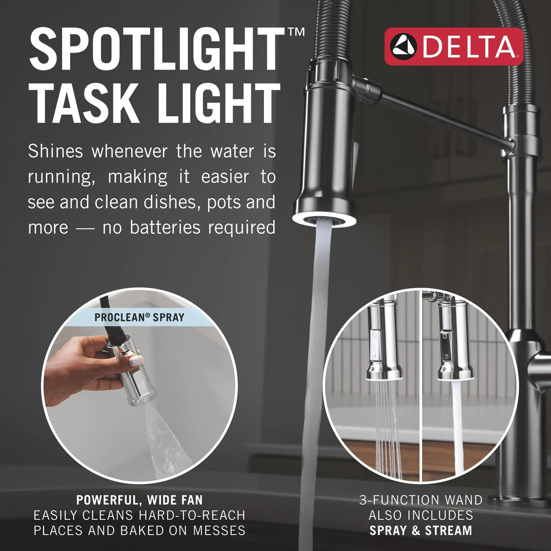 Single Handle Pull-Down Kitchen Faucet With Spring Spout