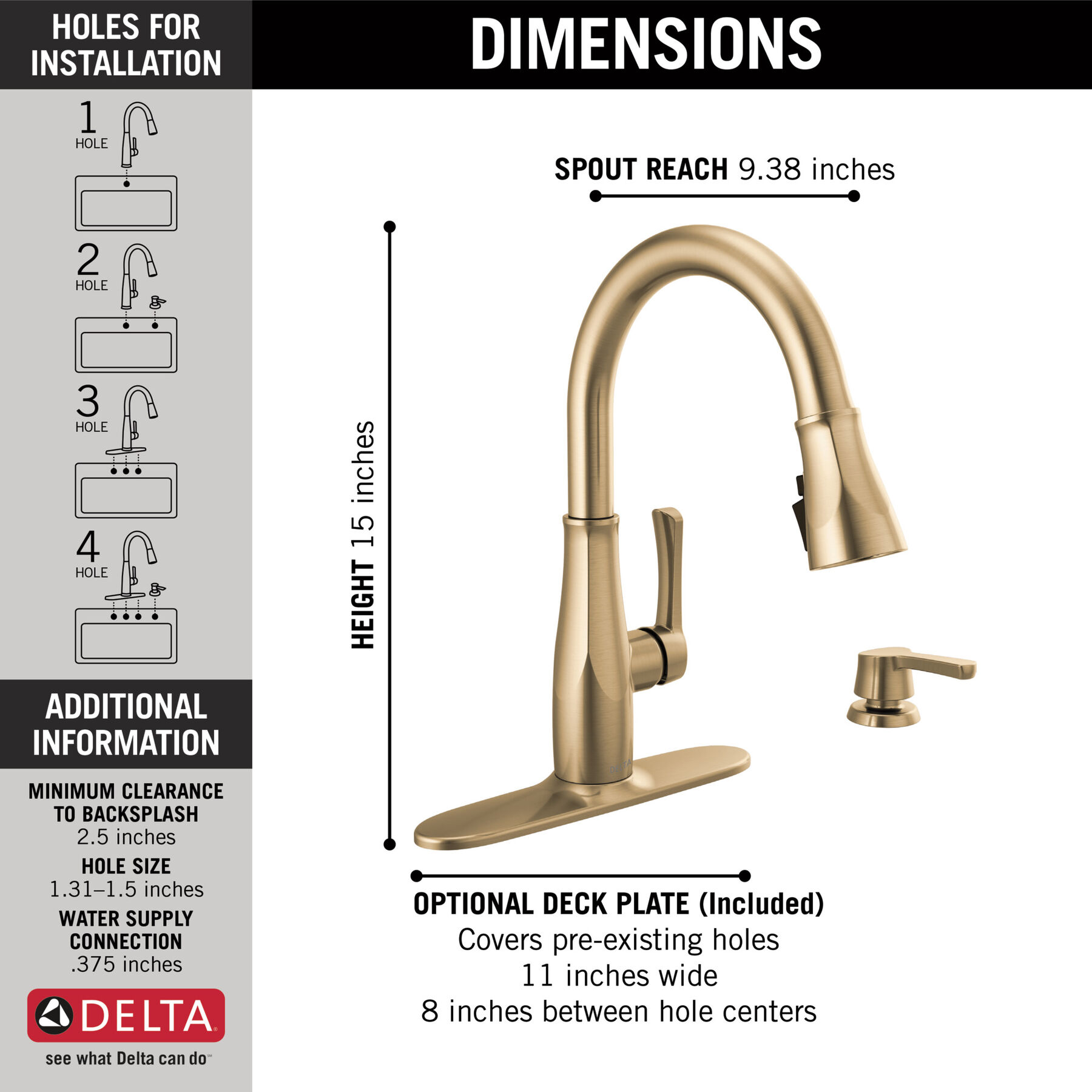 Single Handle Pull-Down Kitchen Faucet with Soap Dispenser and ShieldSpray &reg; Technology (Recertified)