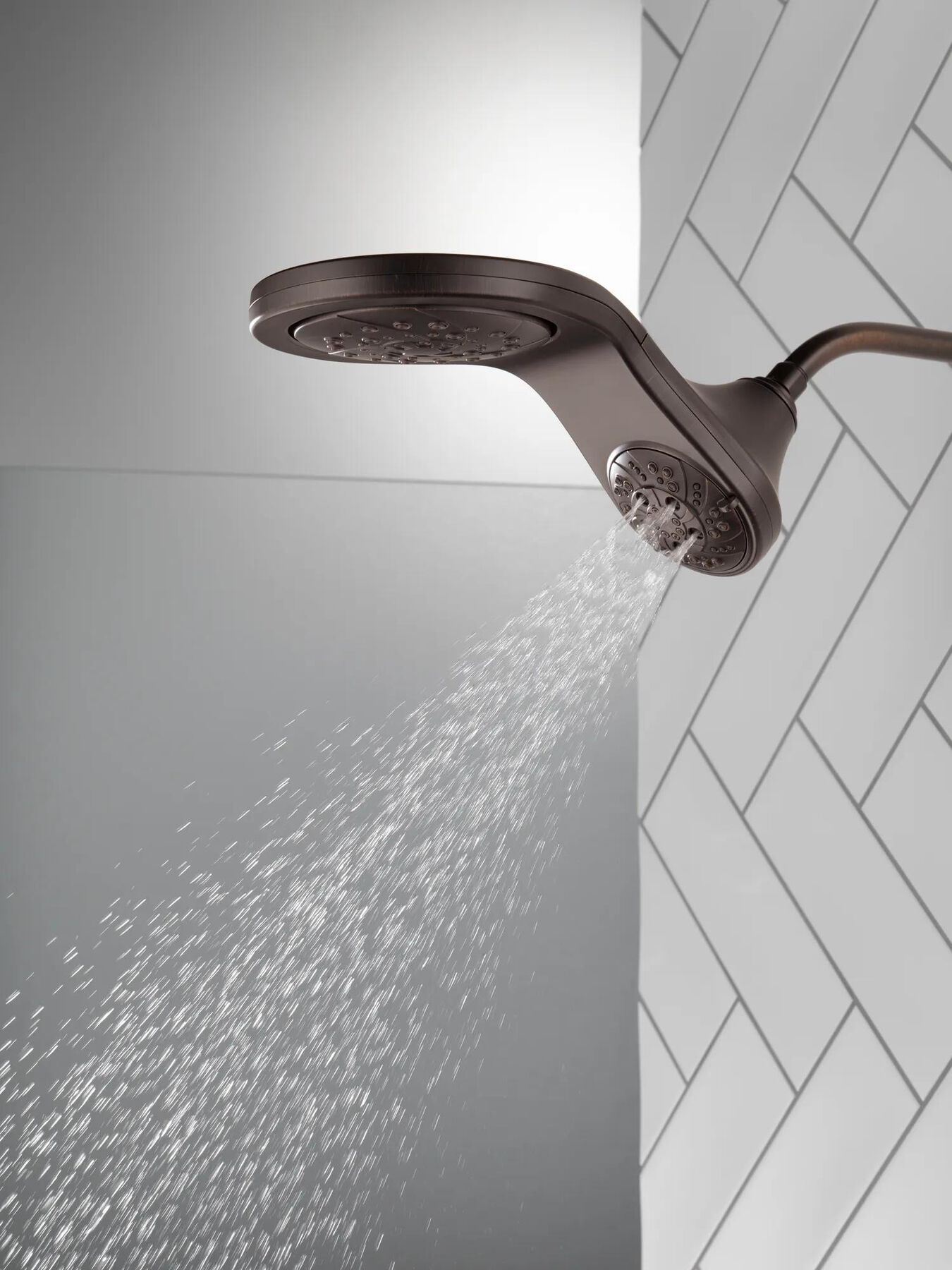 HydroRain&reg; H<sub>2</sub>Okinetic&reg; In2ition&reg; 5-Setting Two-in-One Shower