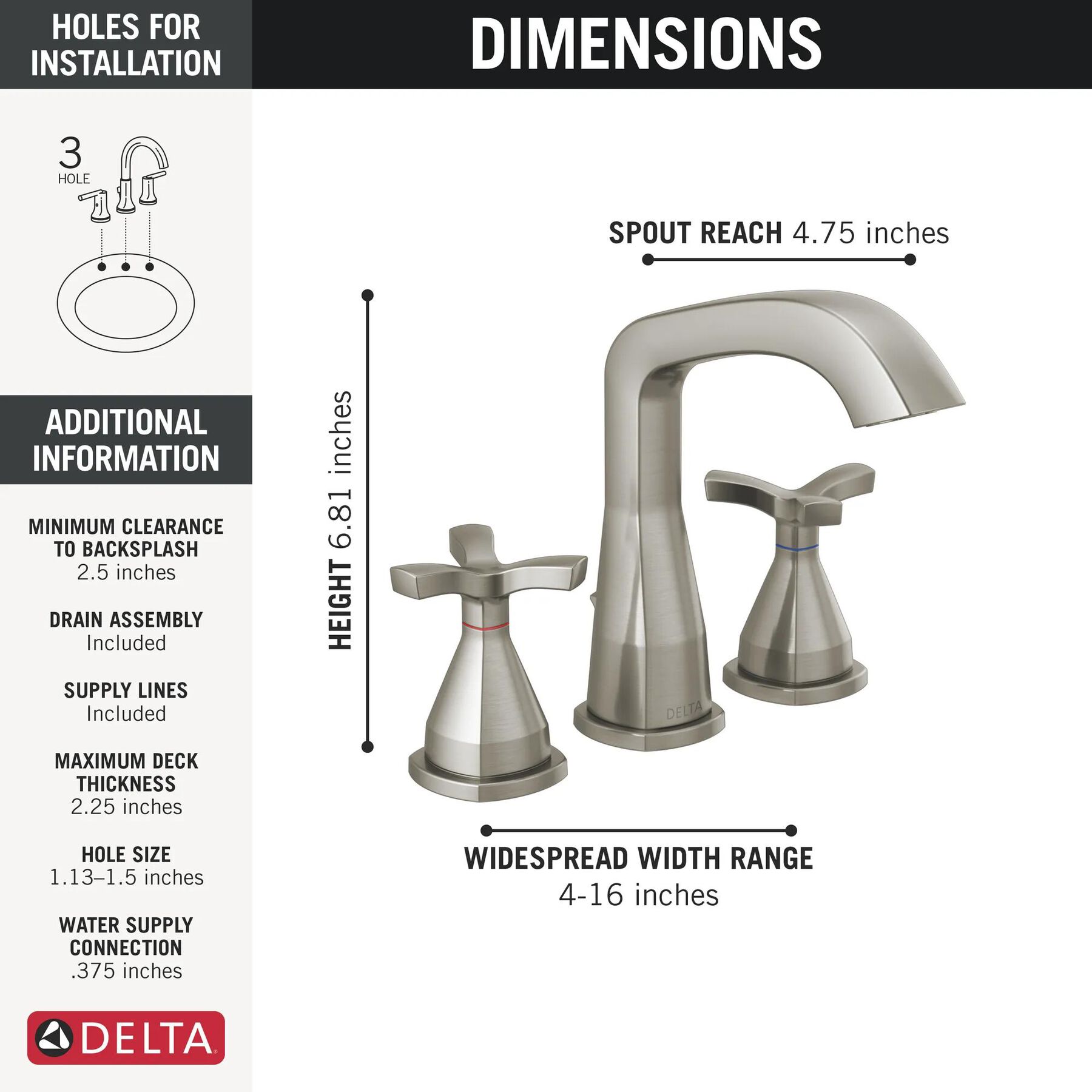 Widespread Bathroom Faucet 2O (Recertified)