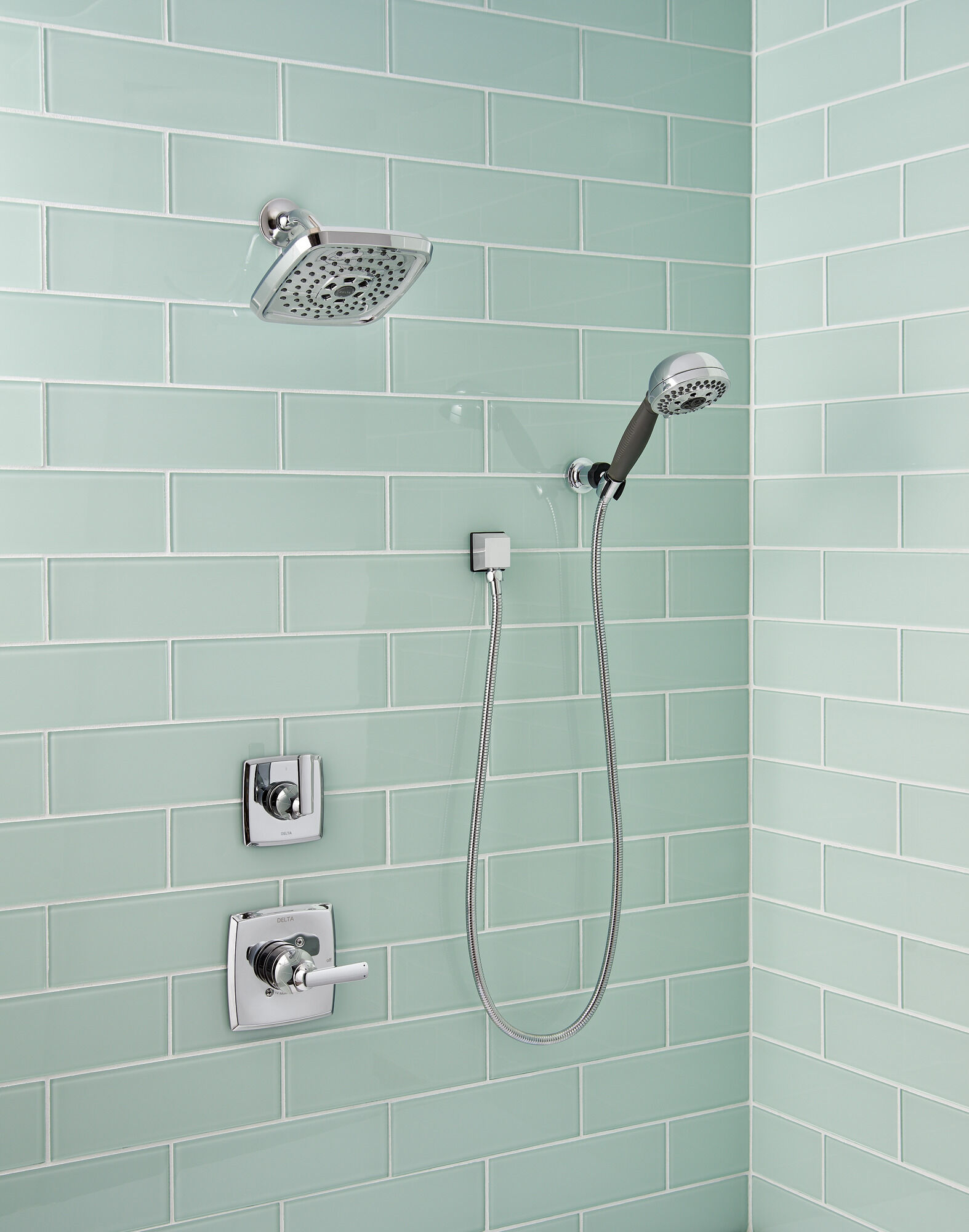H2Okinetic® 5-Setting Adjustable Wall Mount Hand Shower in Chrome