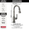 Single Handle Pull-Down Bar/Prep Faucet with Touch<sub>2</sub>O&reg; Technology