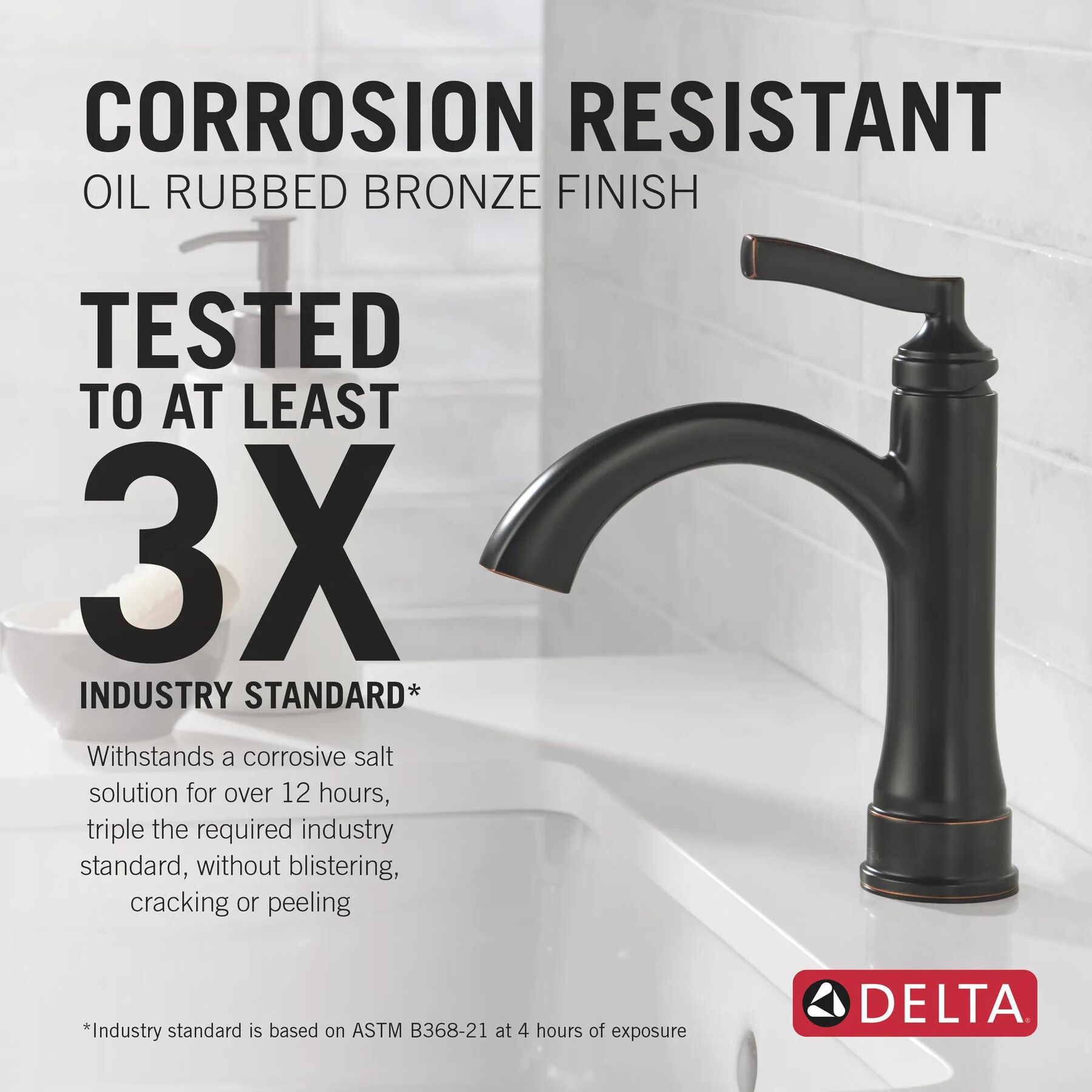 Single Handle Lavatory Faucet with 14 Series Shower Trim and Rough Bundle