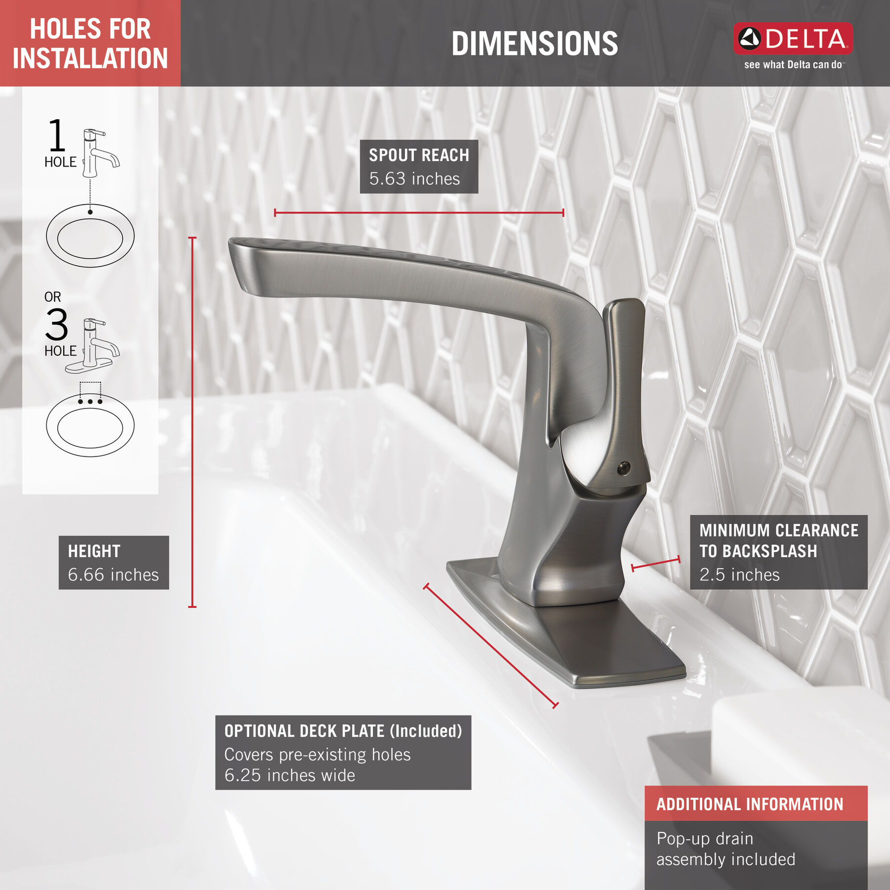 Single Handle Centerset Bathroom Faucet