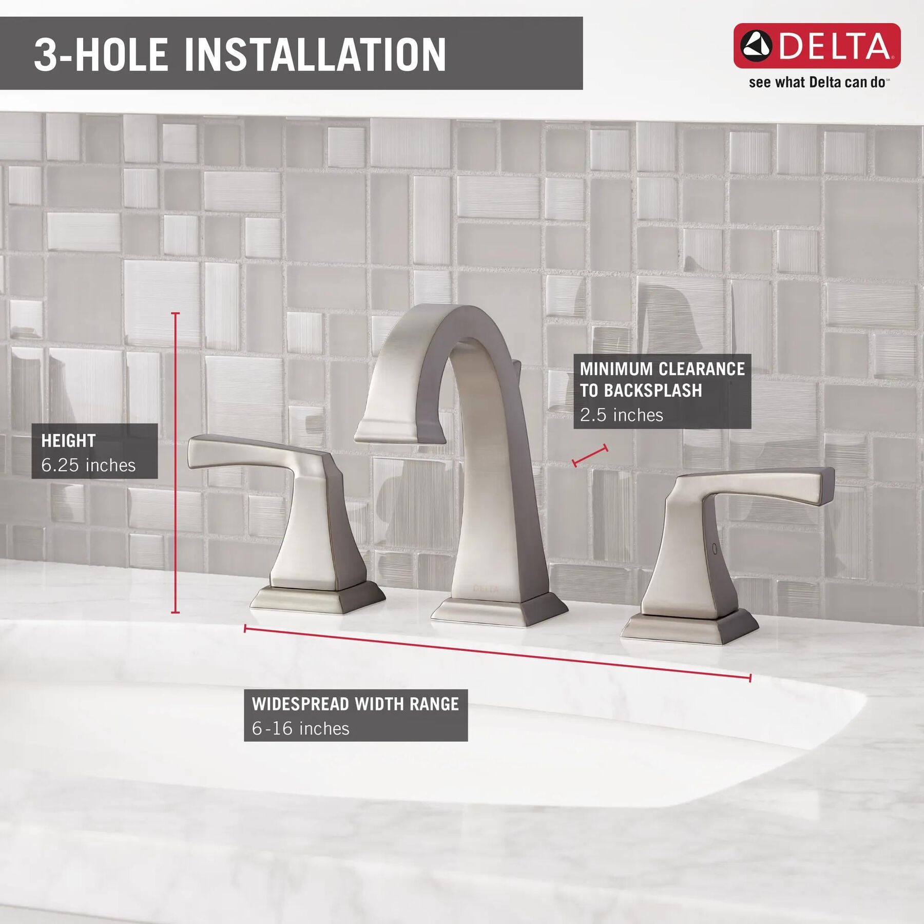 Two Handle Widespread Bathroom Faucet