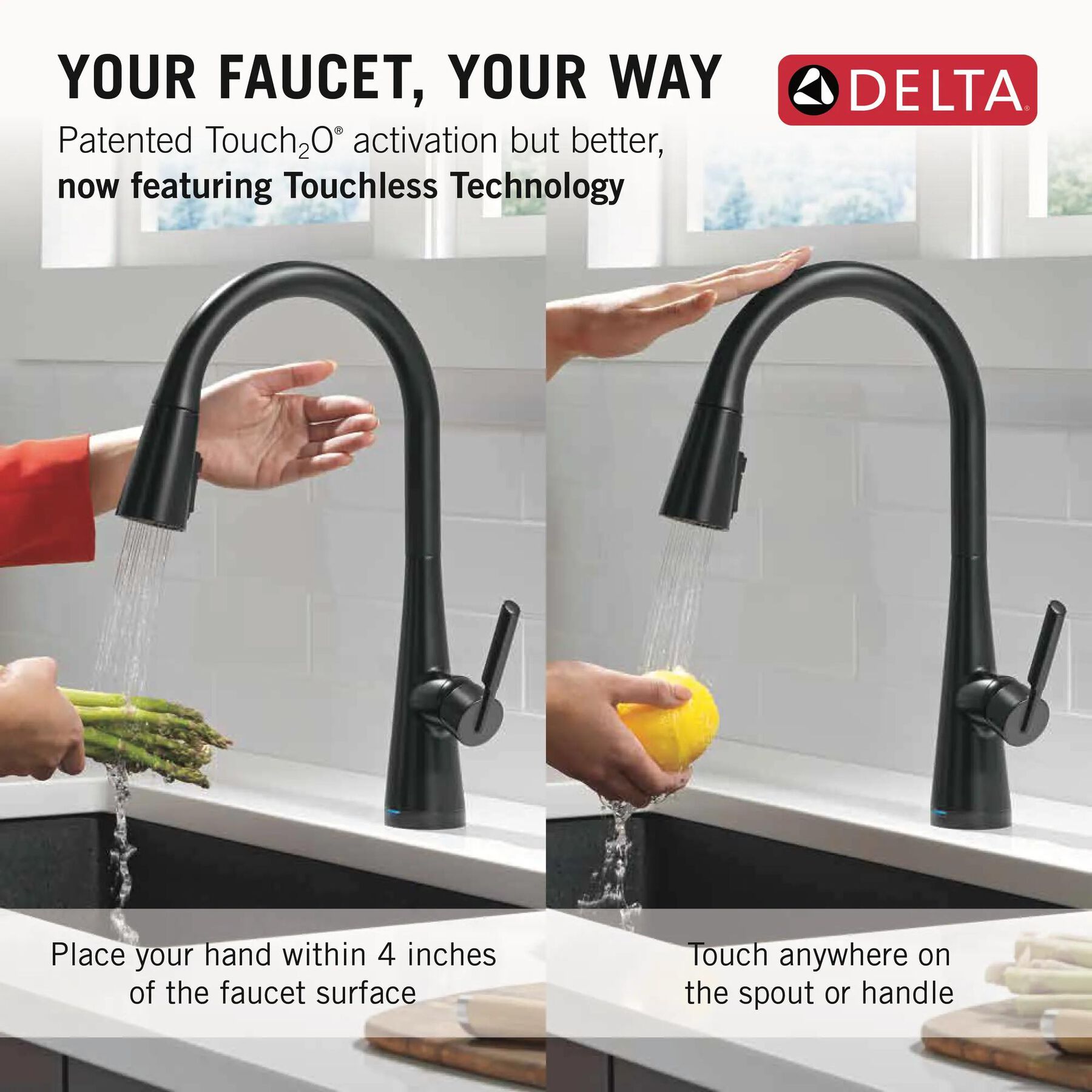 Single Handle Pull-Down Touch<sub>2</sub>O&reg; Technology Kitchen Faucet with Touchless Technology (Recertified)