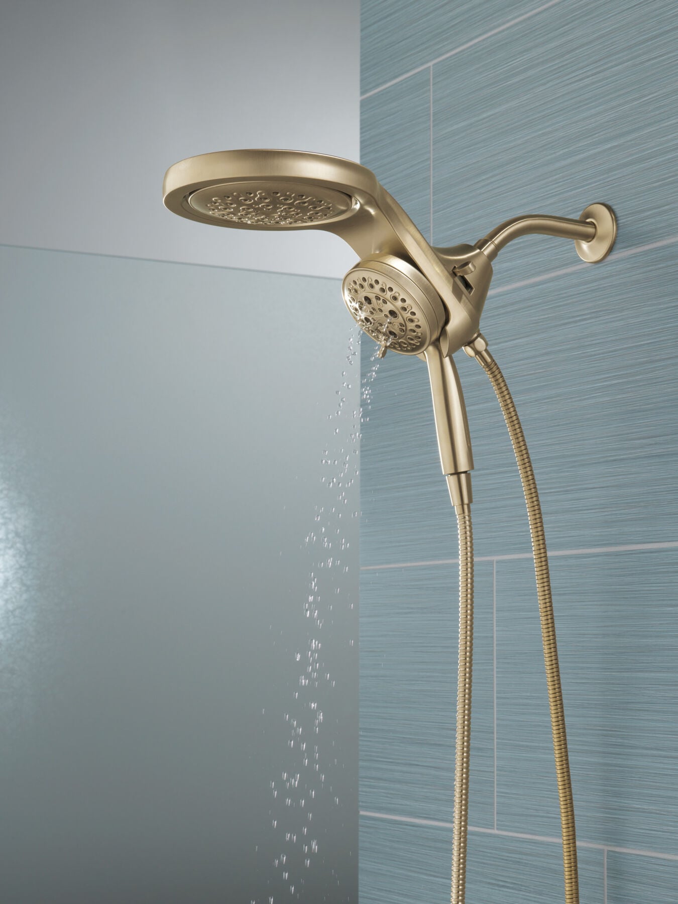 HydroRain&reg; H<sub>2</sub>Okinetic&reg; 5-Setting Two-in-One Shower Head