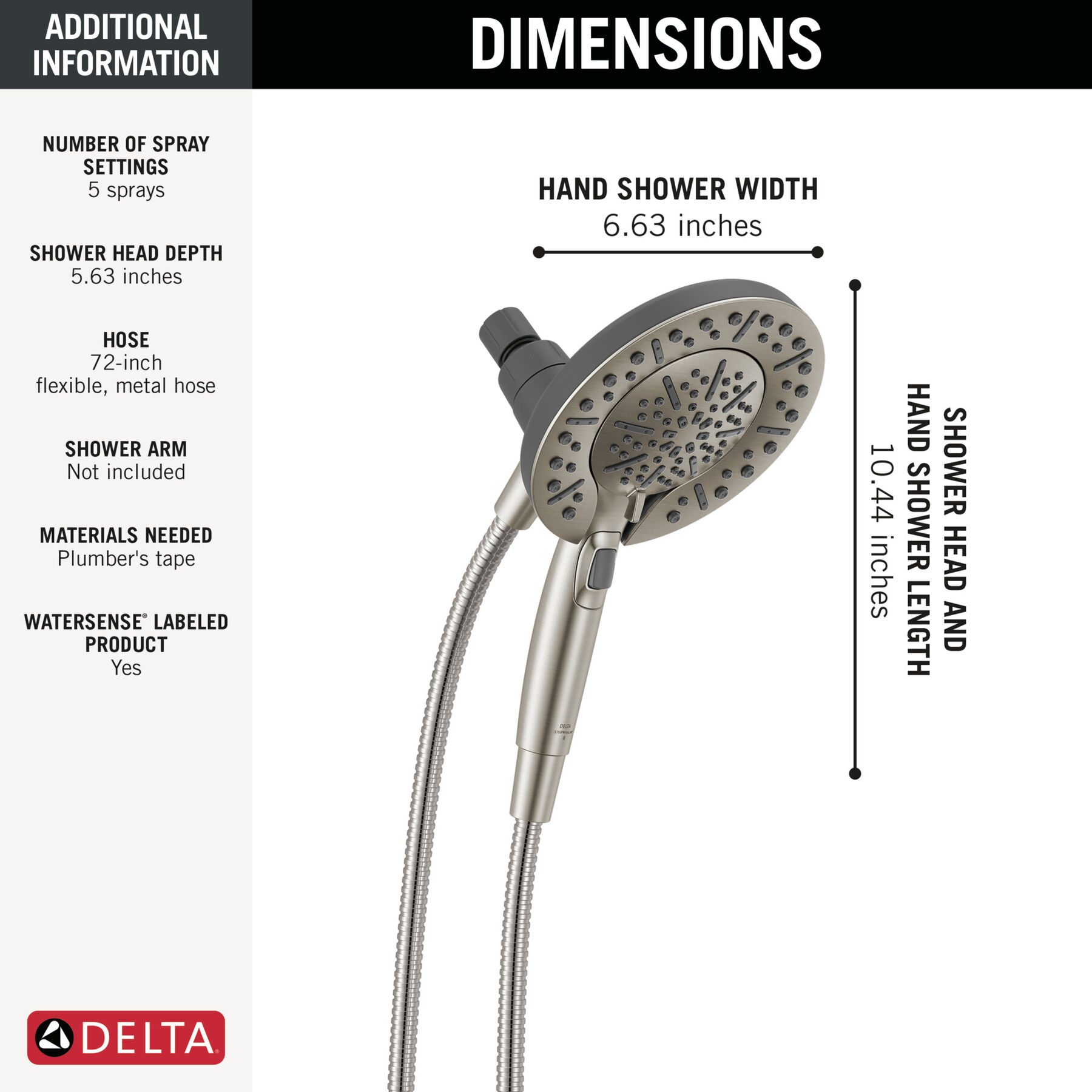 In2ition&reg;&nbsp;5-Setting Two-in-One Shower