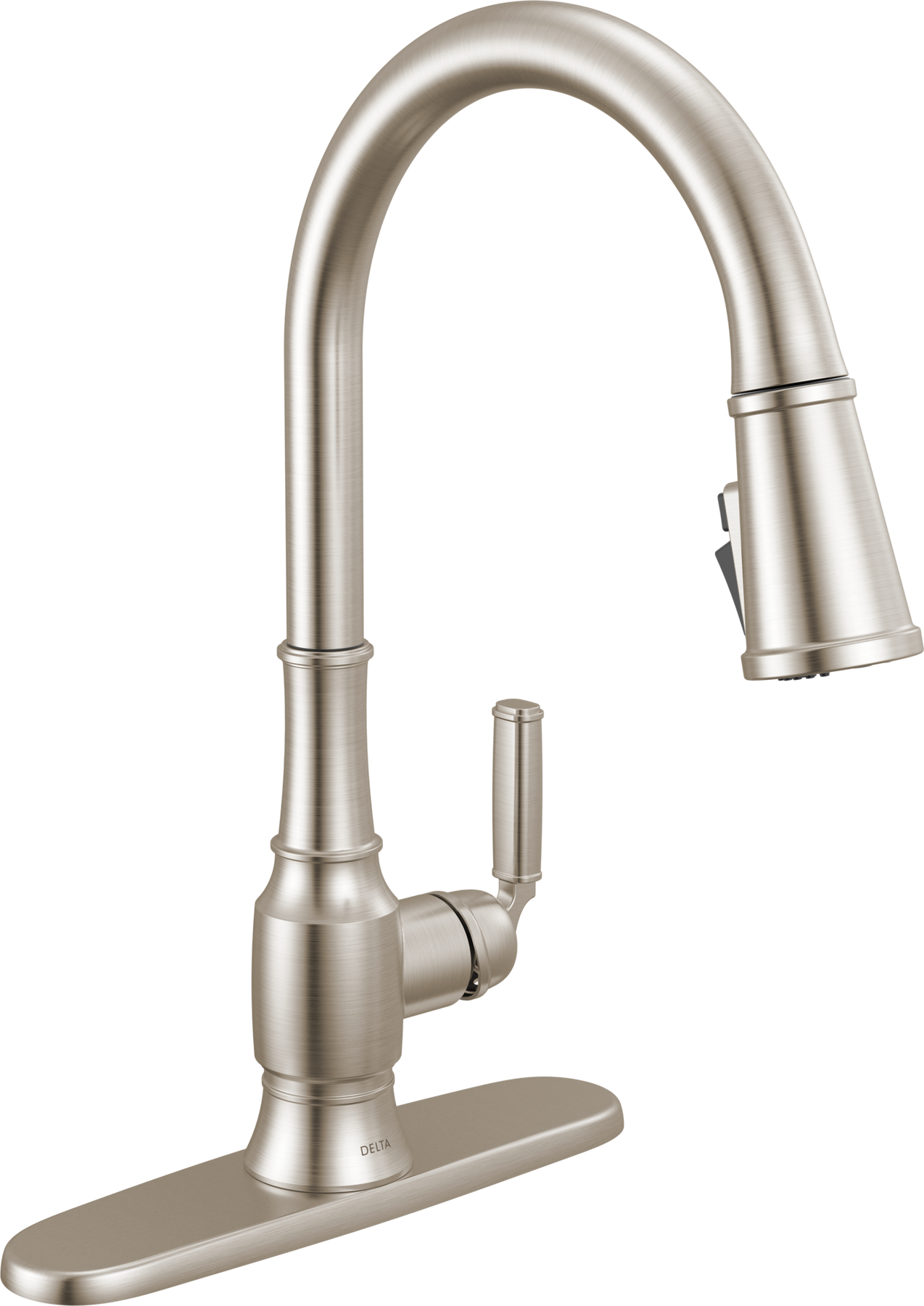 Single Handle Pull-Down Kitchen Faucet in Stainless 19738LF-SS