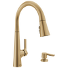 Single Handle Pull-Down Kitchen Faucet with Soap Dispenser and ShieldSpray&reg; Technology