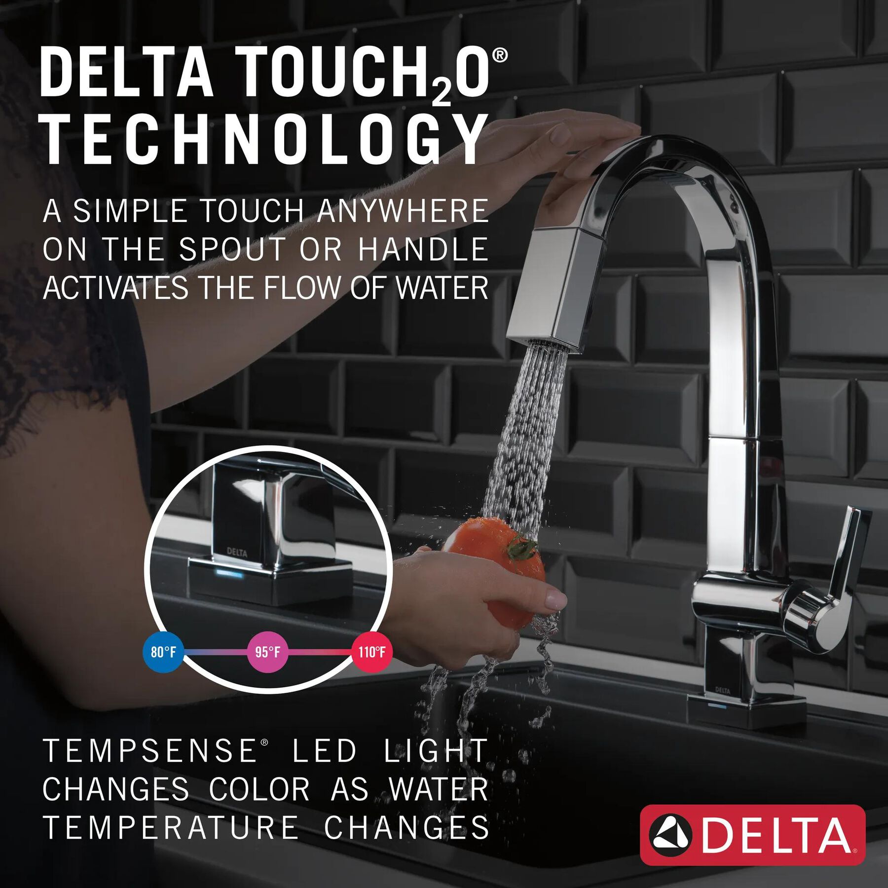 Single Handle Pull-Down Bar/Prep Faucet With Touch<sub>2</sub>O&reg; Technology