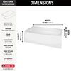 60" x 30" Curved Bathtub - Left Drain