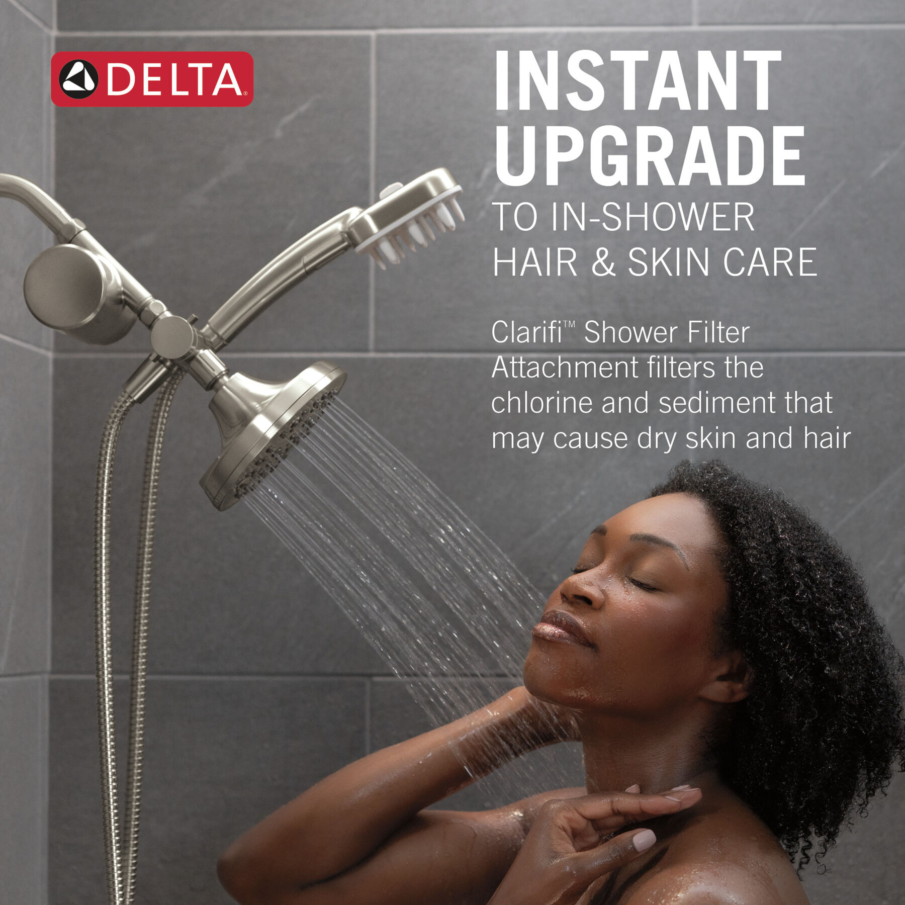 Detangling Hand Shower with 5- Setting Showerhead and Shower Filter Bundle