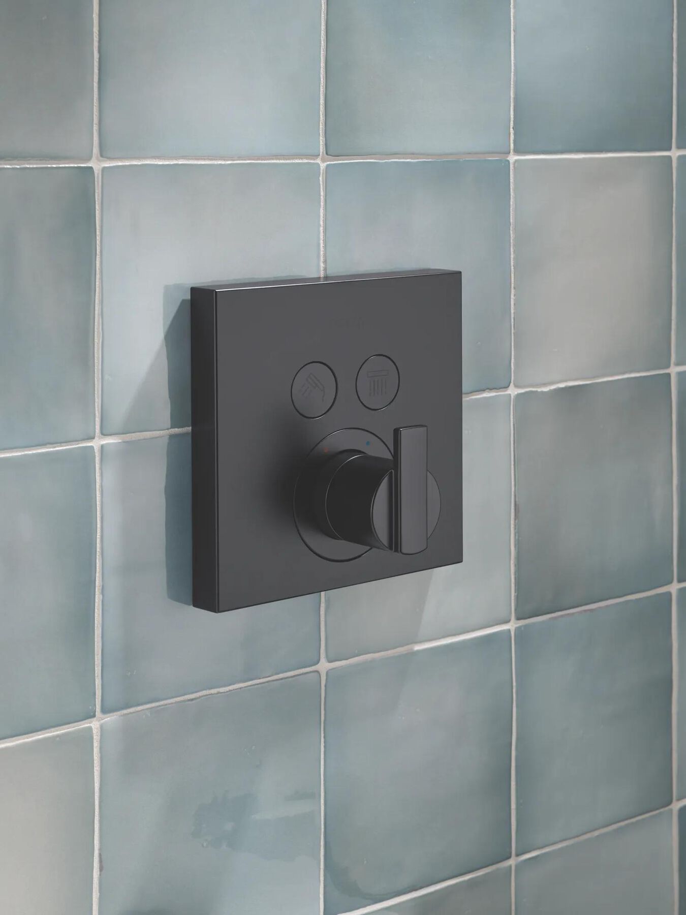 Angular Modern Push-Button Shower