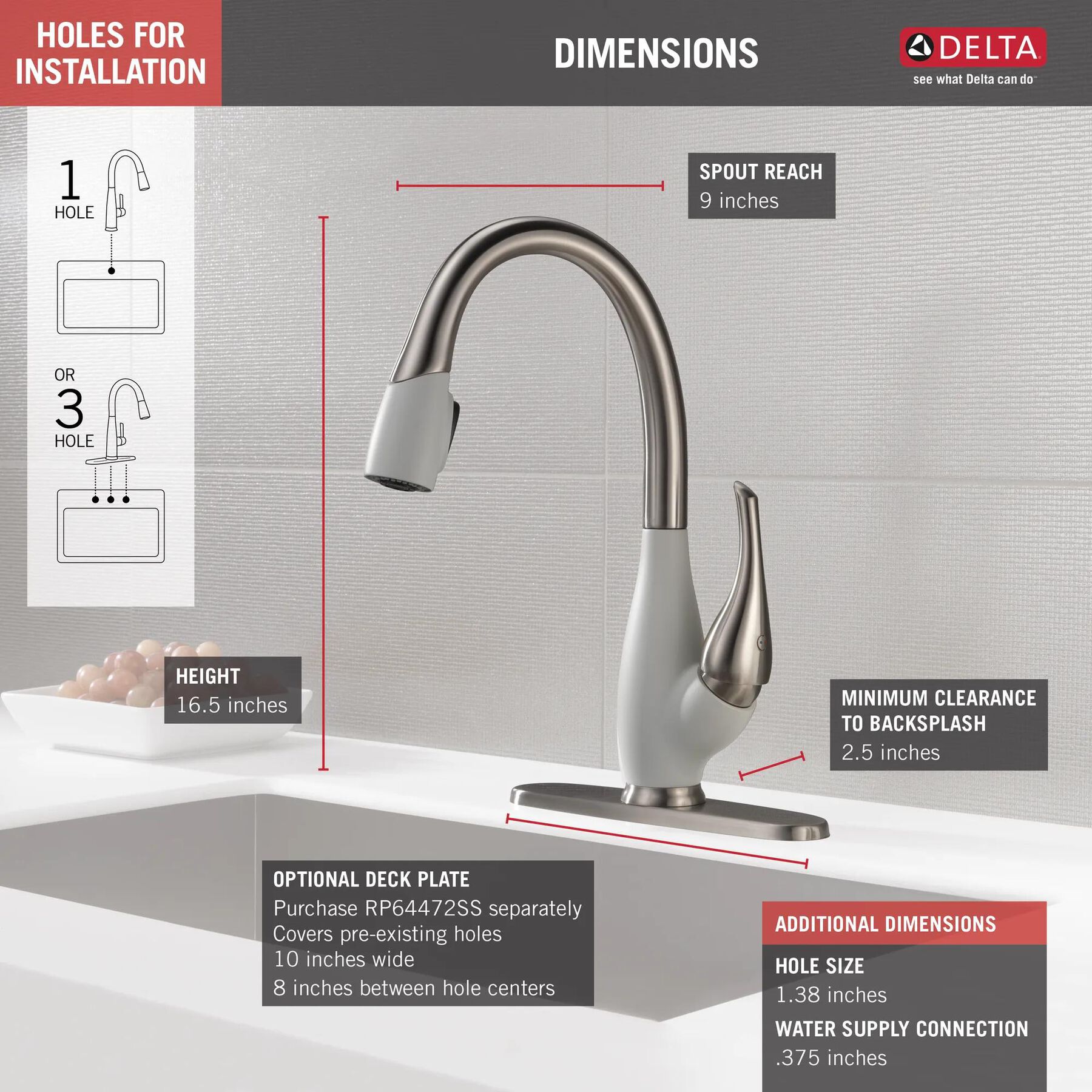 Single Handle Pull-Down Kitchen Faucet