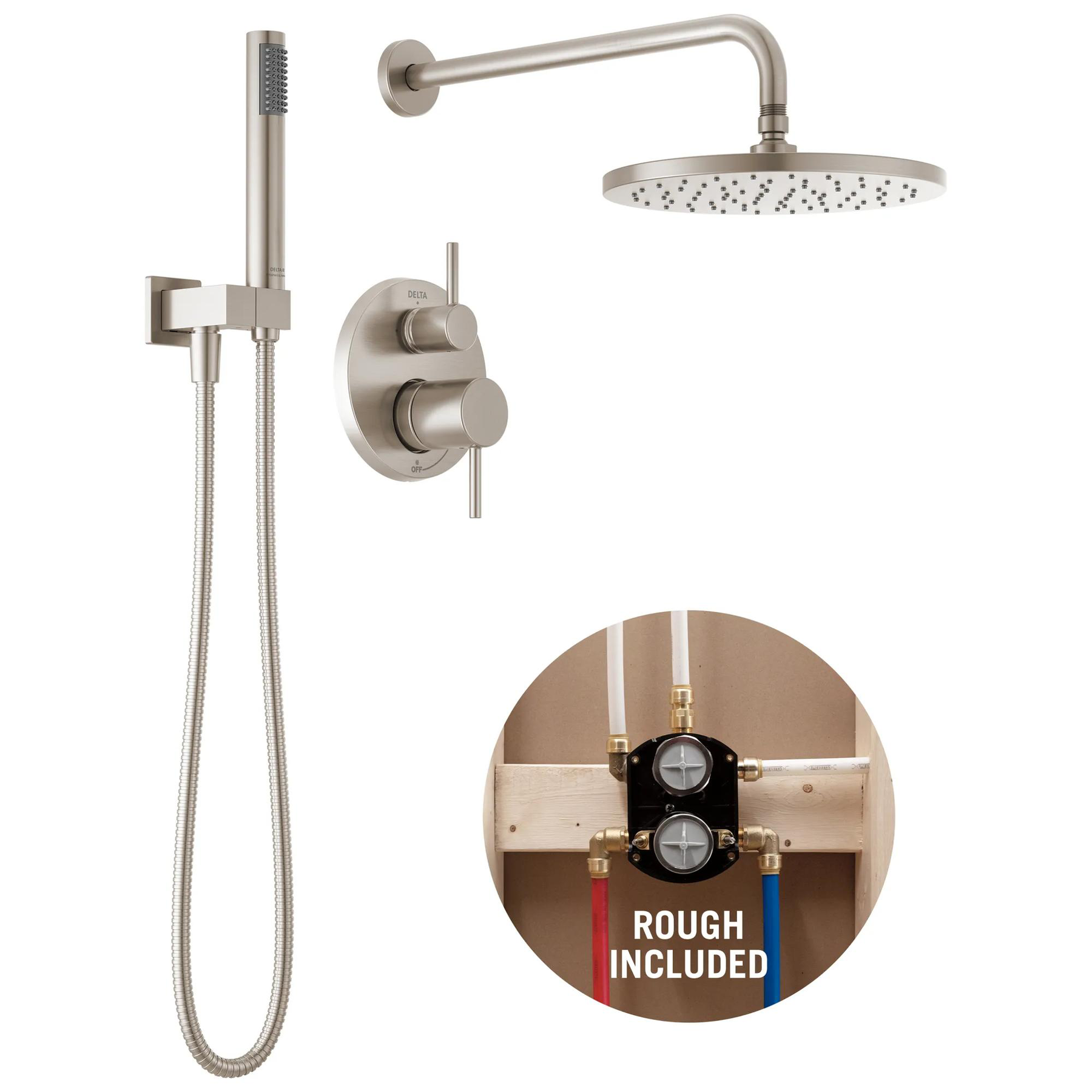 Monitor&reg; 14 Series Shower with Raincan, Hand Shower & Rough Valve