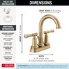 Centerset Lavatory Faucet with 14 Series Tub Shower Trim and Rough Bundle