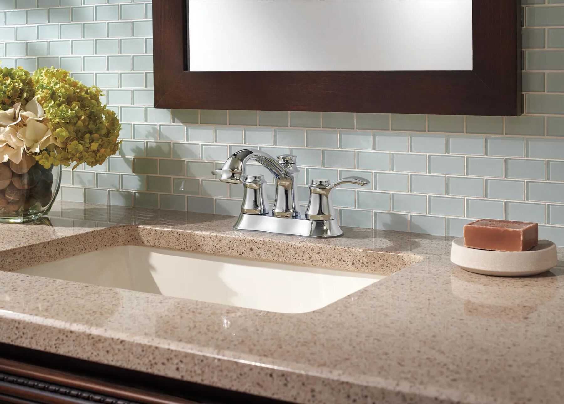 Two Handle Centerset Bathroom Faucet