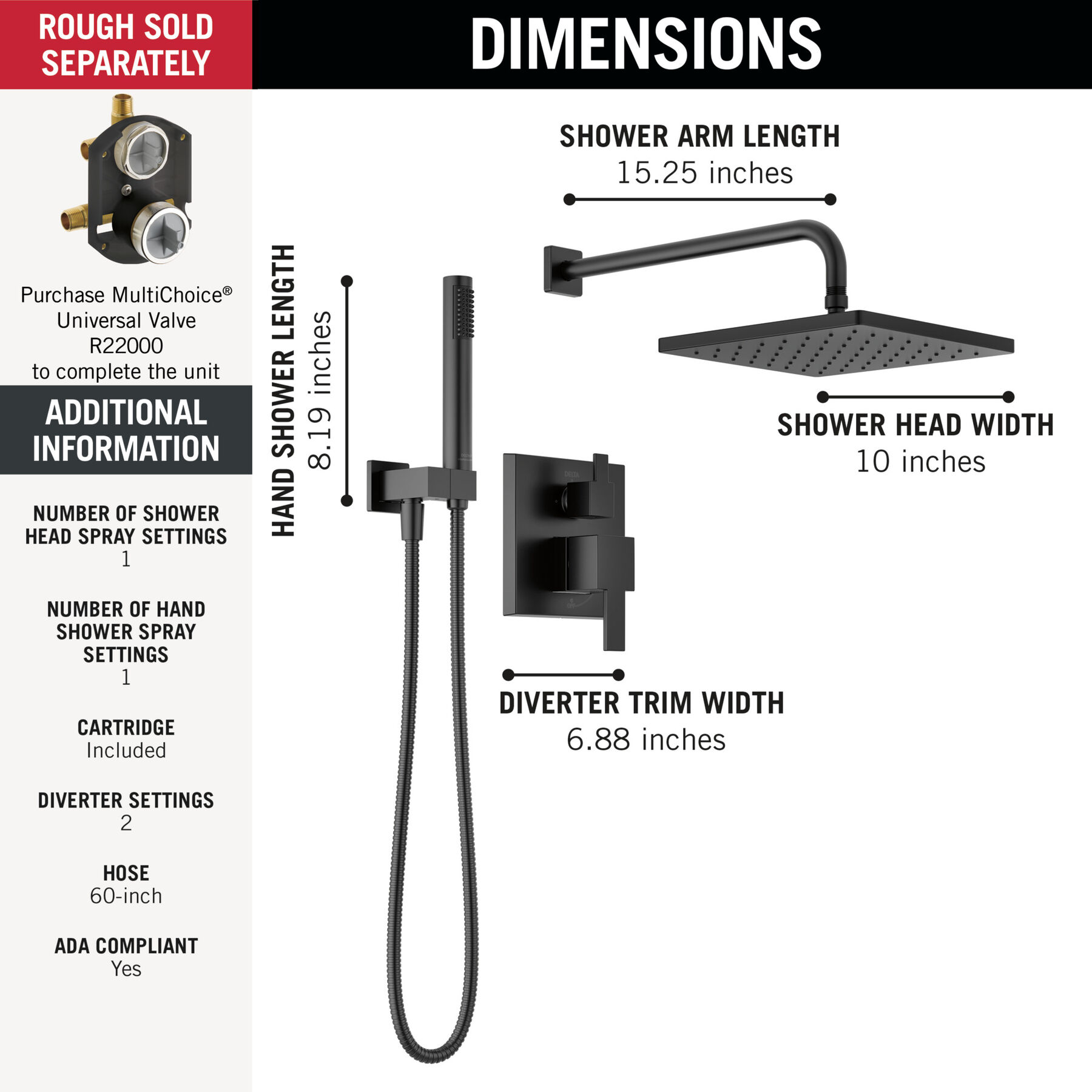Monitor&reg; 14 Series Shower with Raincan & Hand Shower