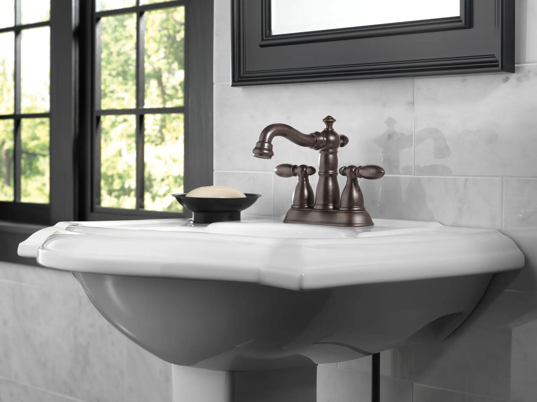 Two Handle Centerset Bathroom Faucet