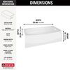 60" x 30" Curved Bathtub - Right Drain