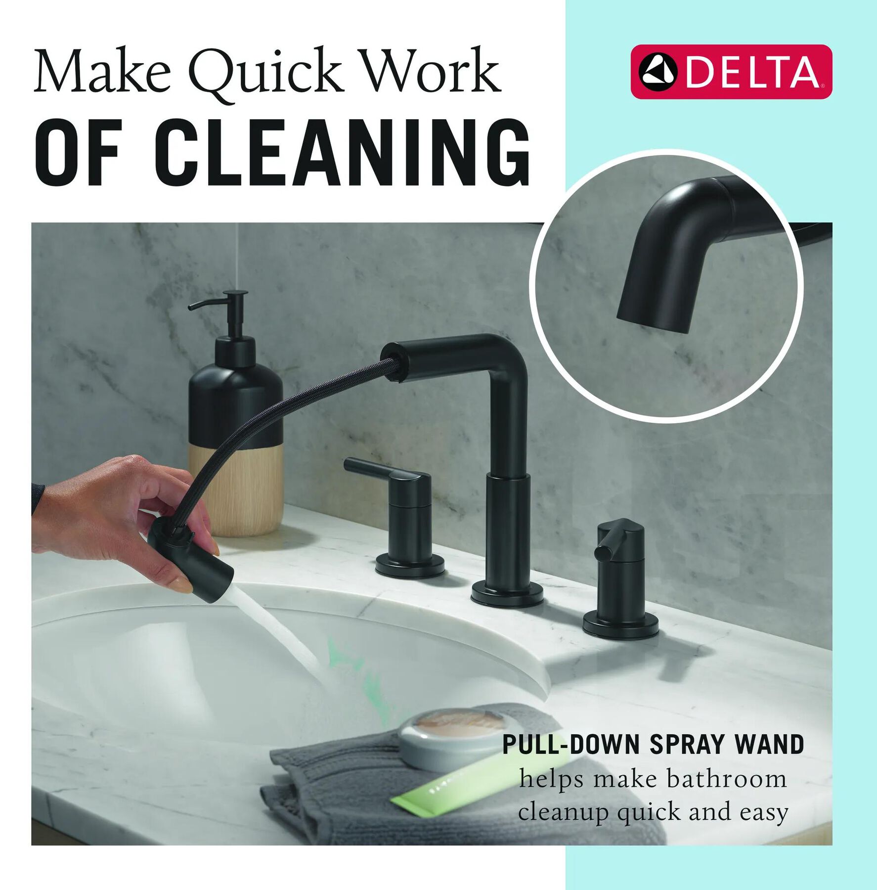 Two Handle Widespread Pull-Down Bathroom Faucet (Recertified)