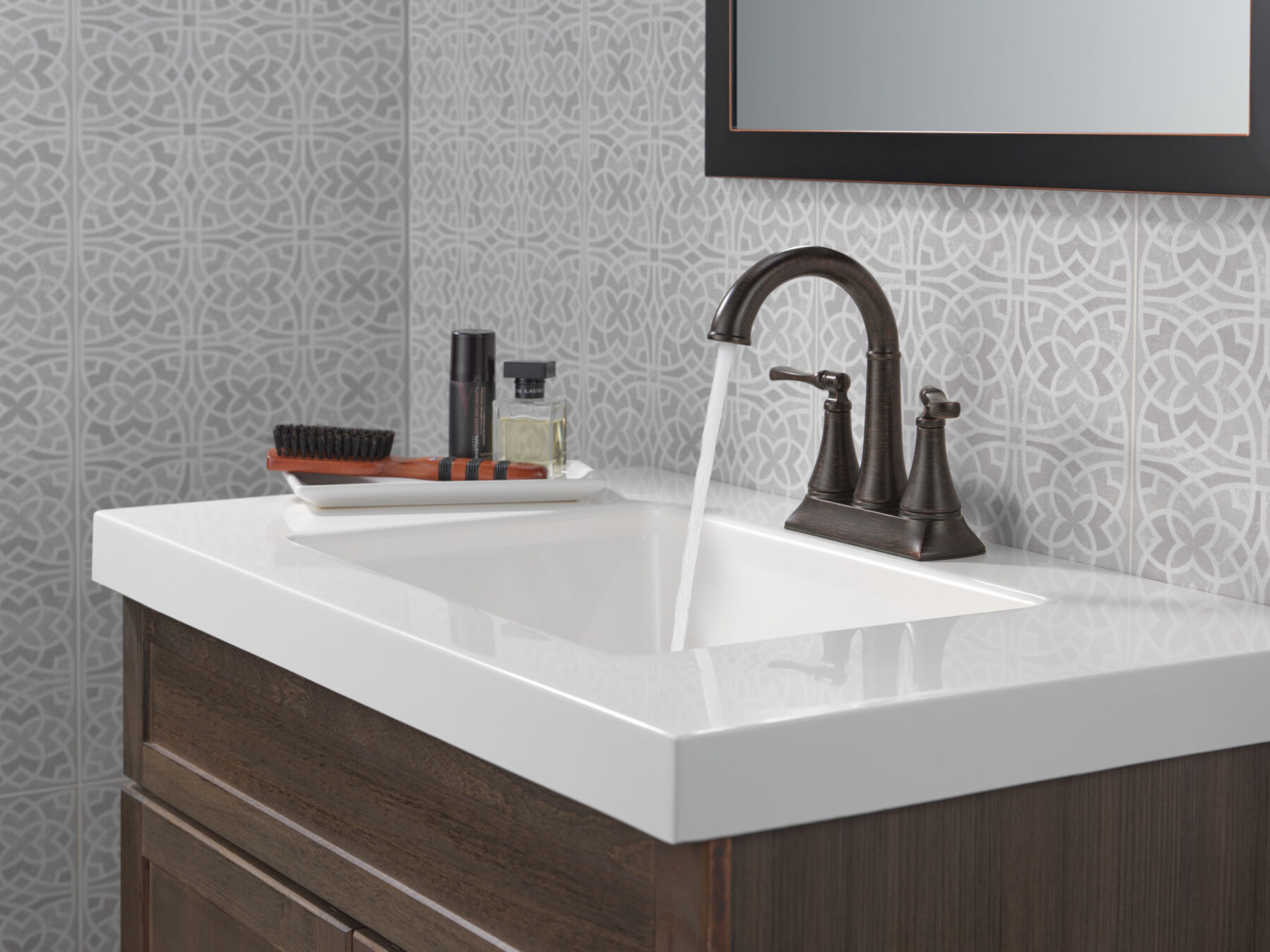 Two Handle Centerset Bathroom Faucet