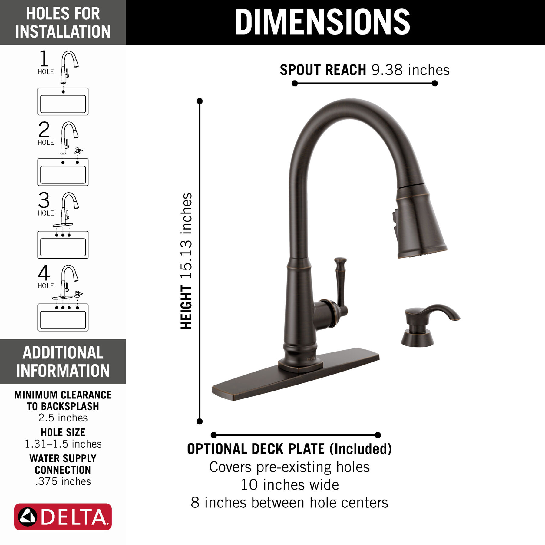 Single Handle Pull-Down Kitchen Faucet with Soap Dispenser and ShieldSpray Technology