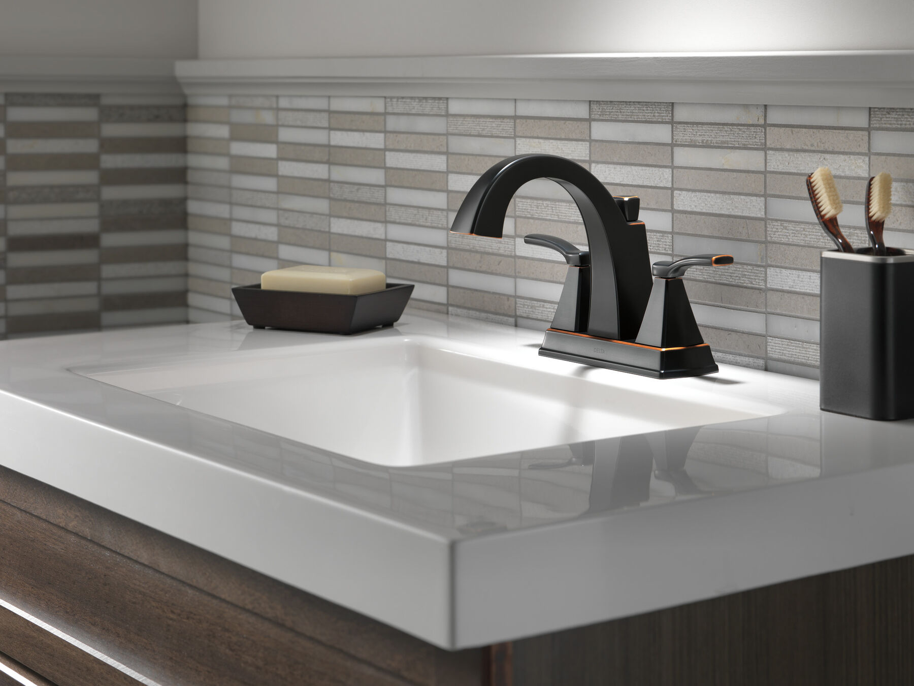 Two Handle Centerset Bathroom Faucet