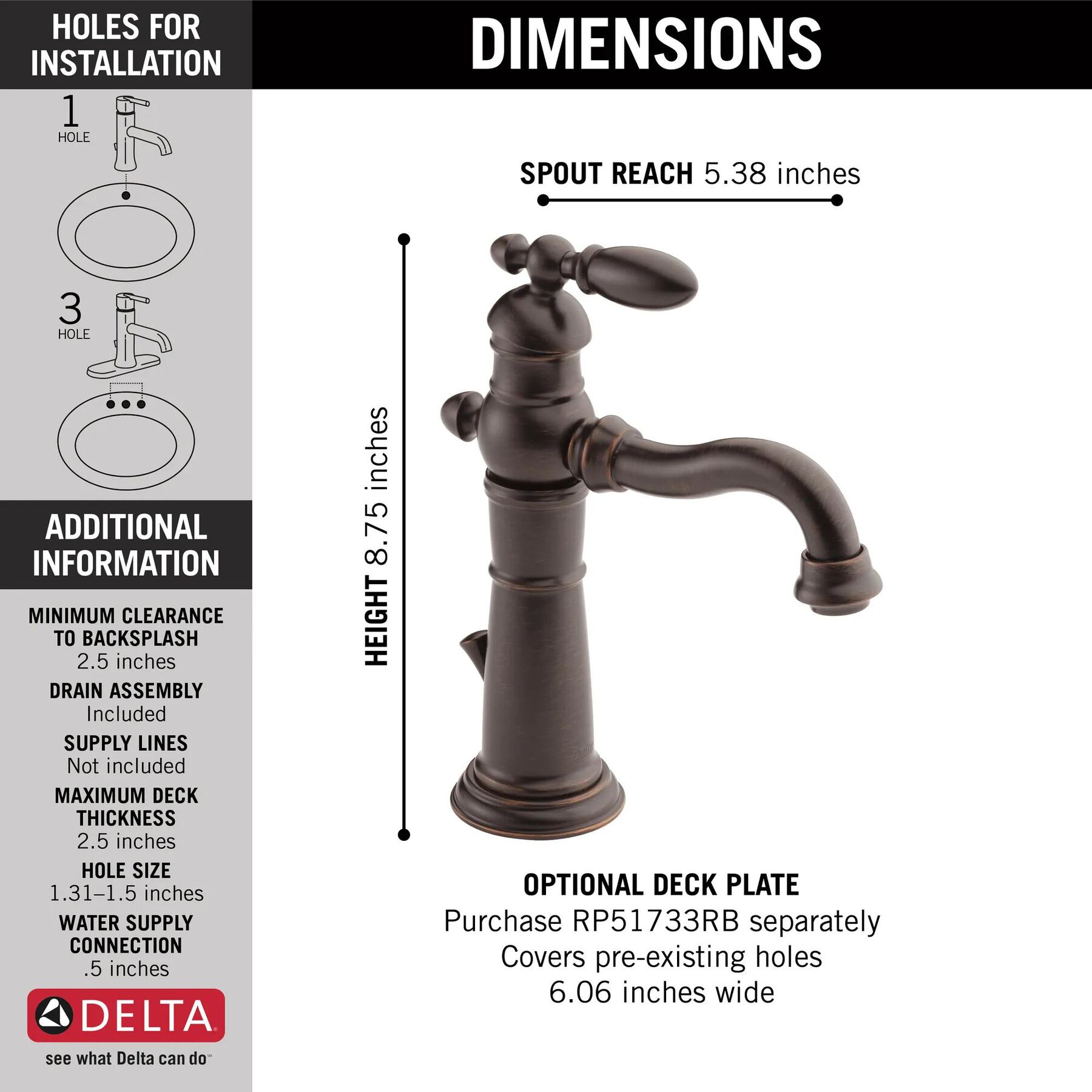 Single Handle Bathroom Faucet