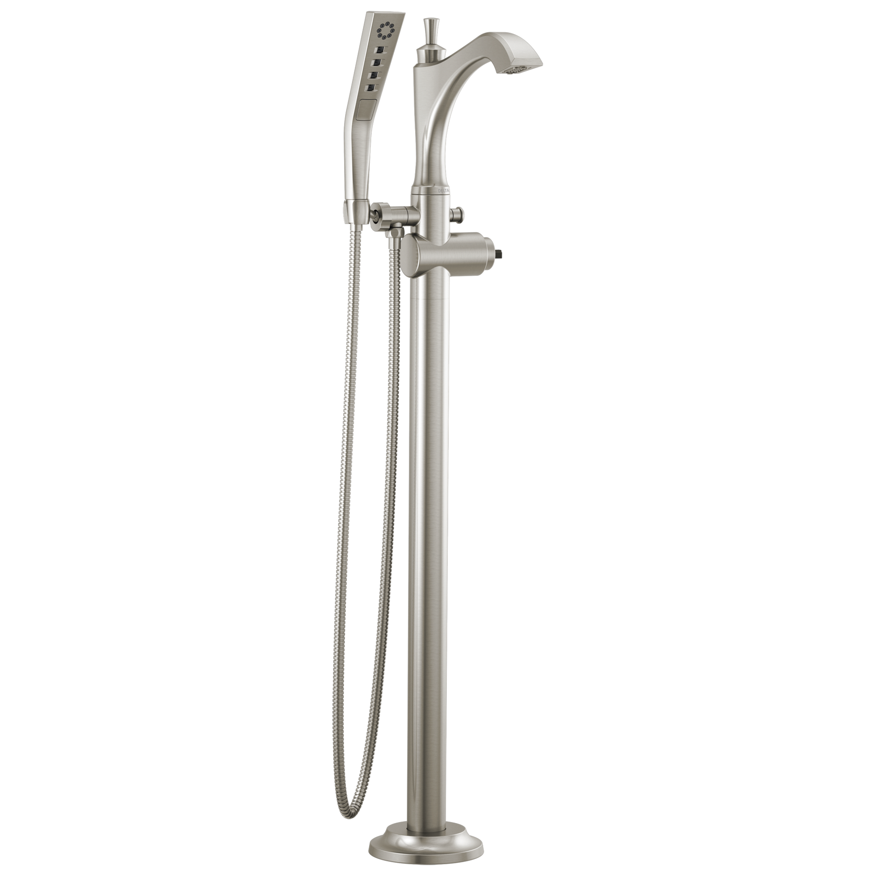 Single Handle Floor Mount Tub Filler Trim - Less Handle